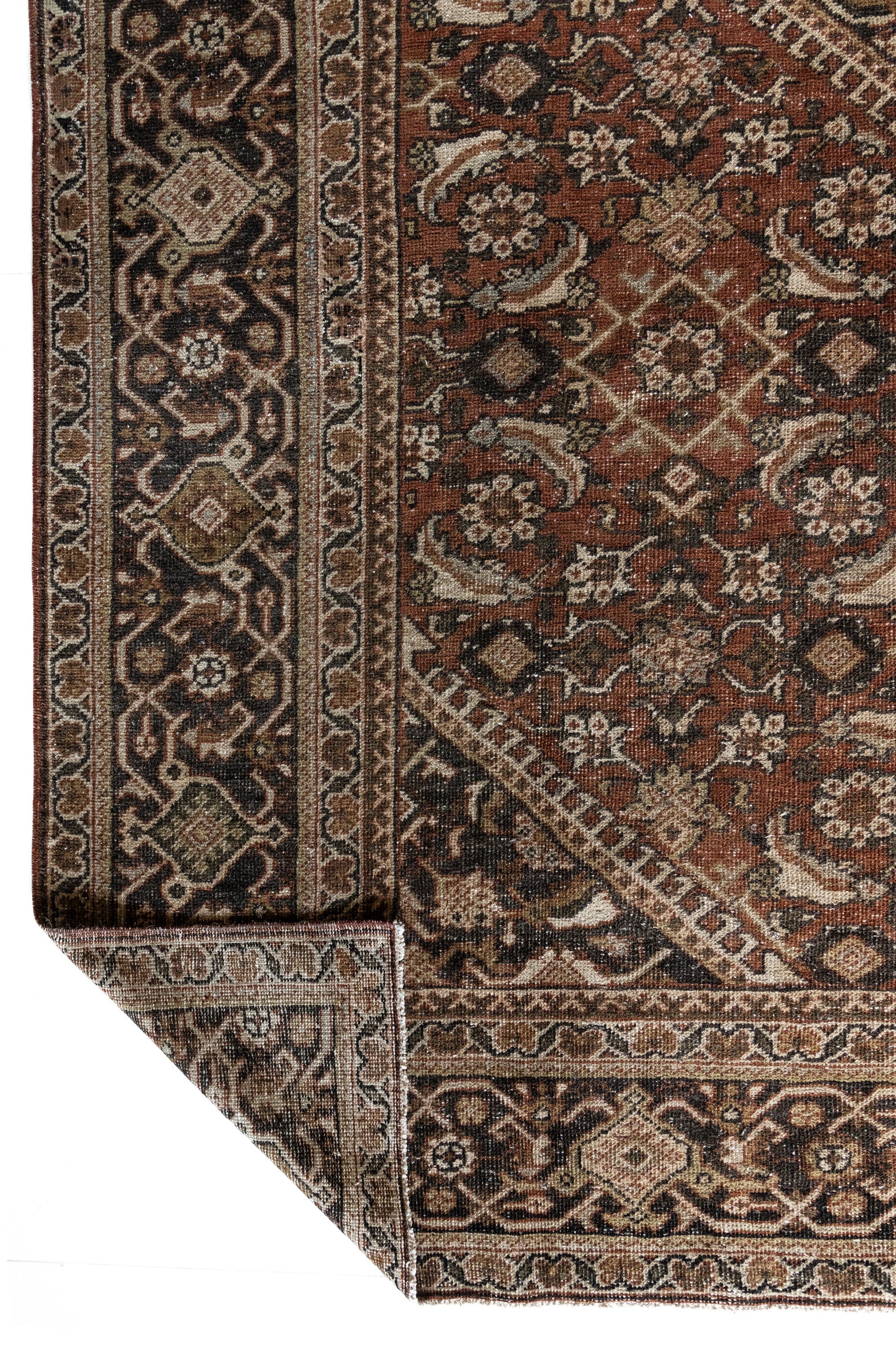 District Loom 1930s Vintage Persian Mahal Area Rug 7'7" x 10'4"