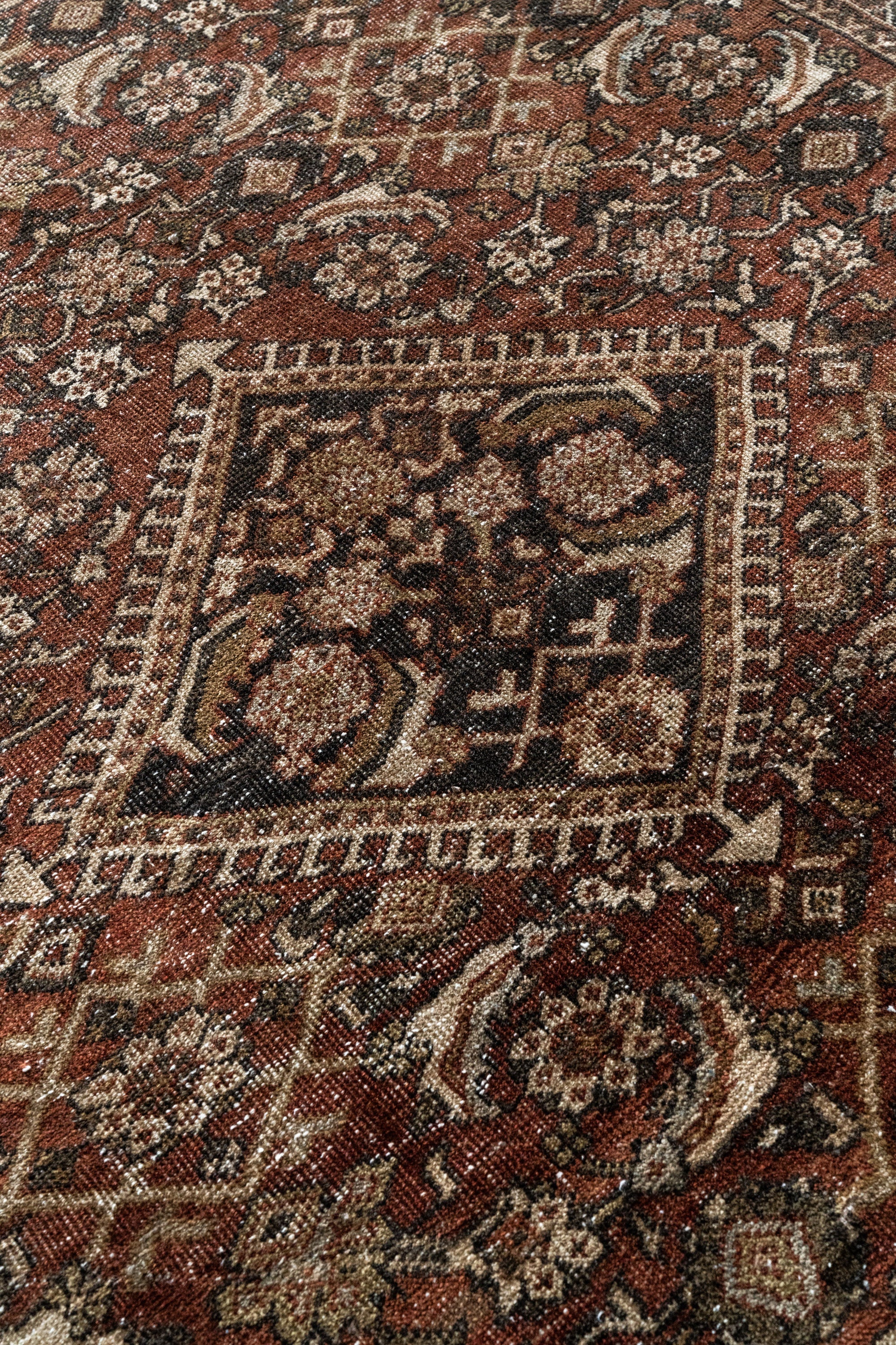 District Loom 1930s Vintage Persian Mahal Area Rug 7'7" x 10'4"