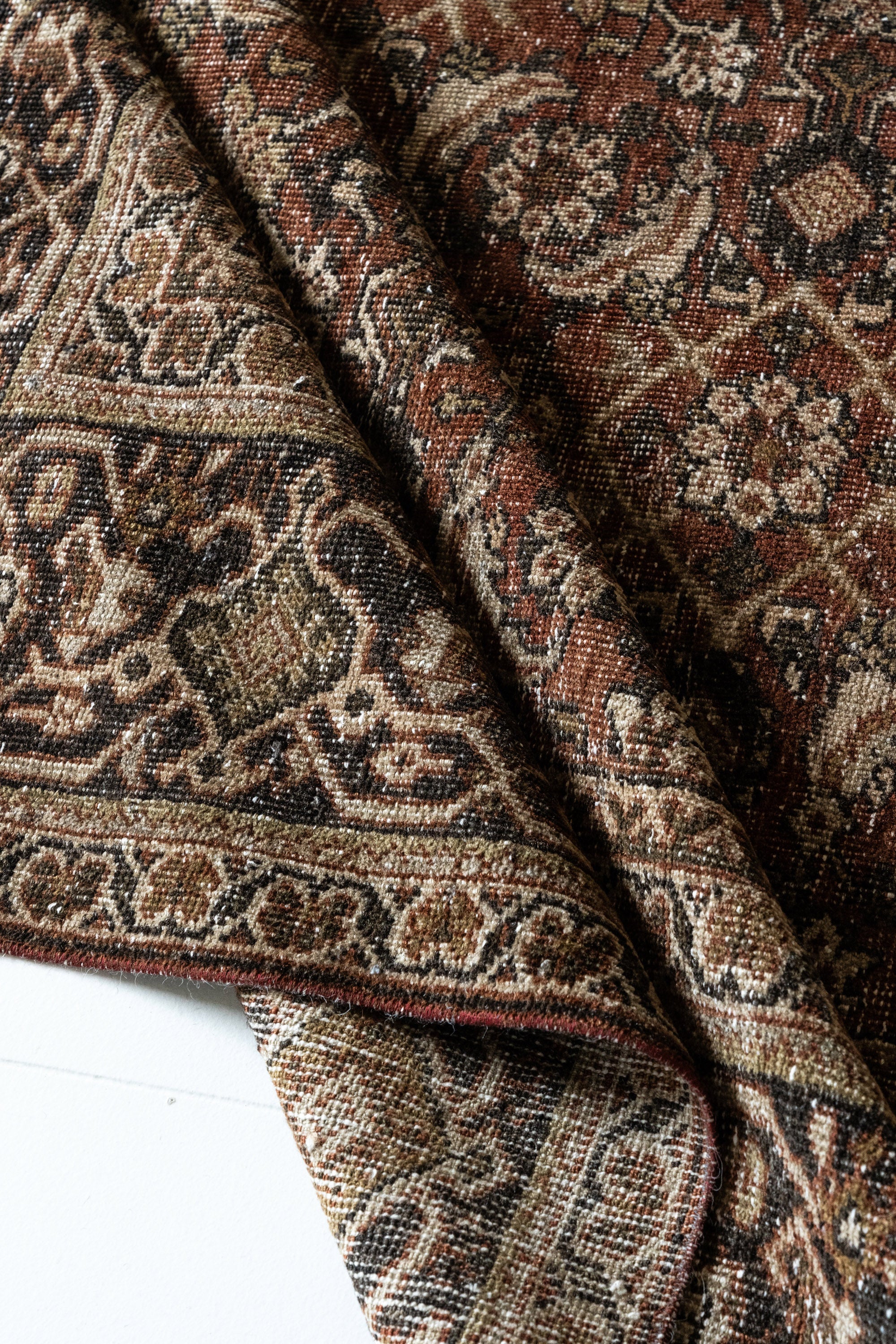 District Loom 1930s Vintage Persian Mahal Area Rug 7'7" x 10'4"