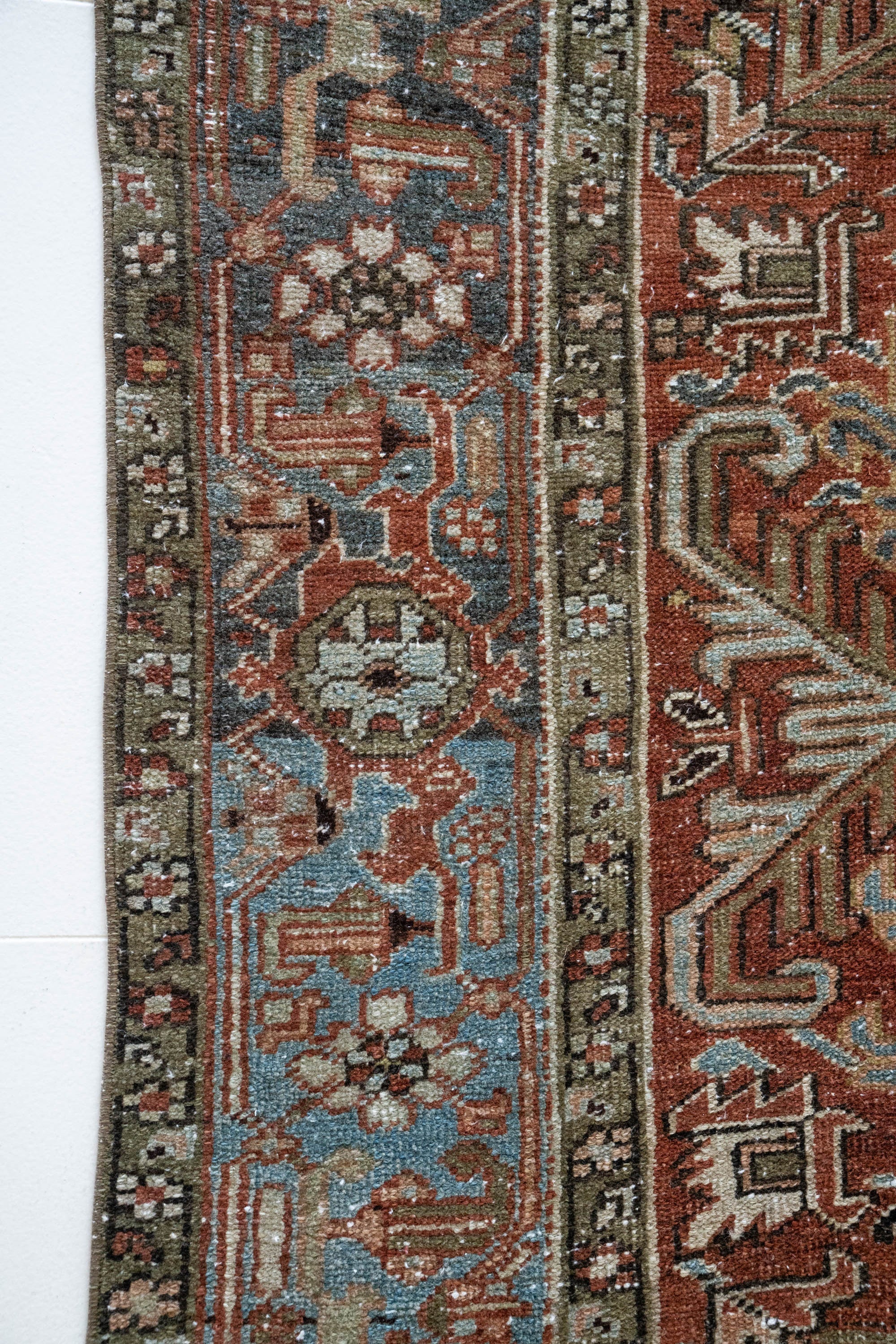 District Loom 1940s Vintage Persian Heriz Area Rug 6'4" x 9'3"