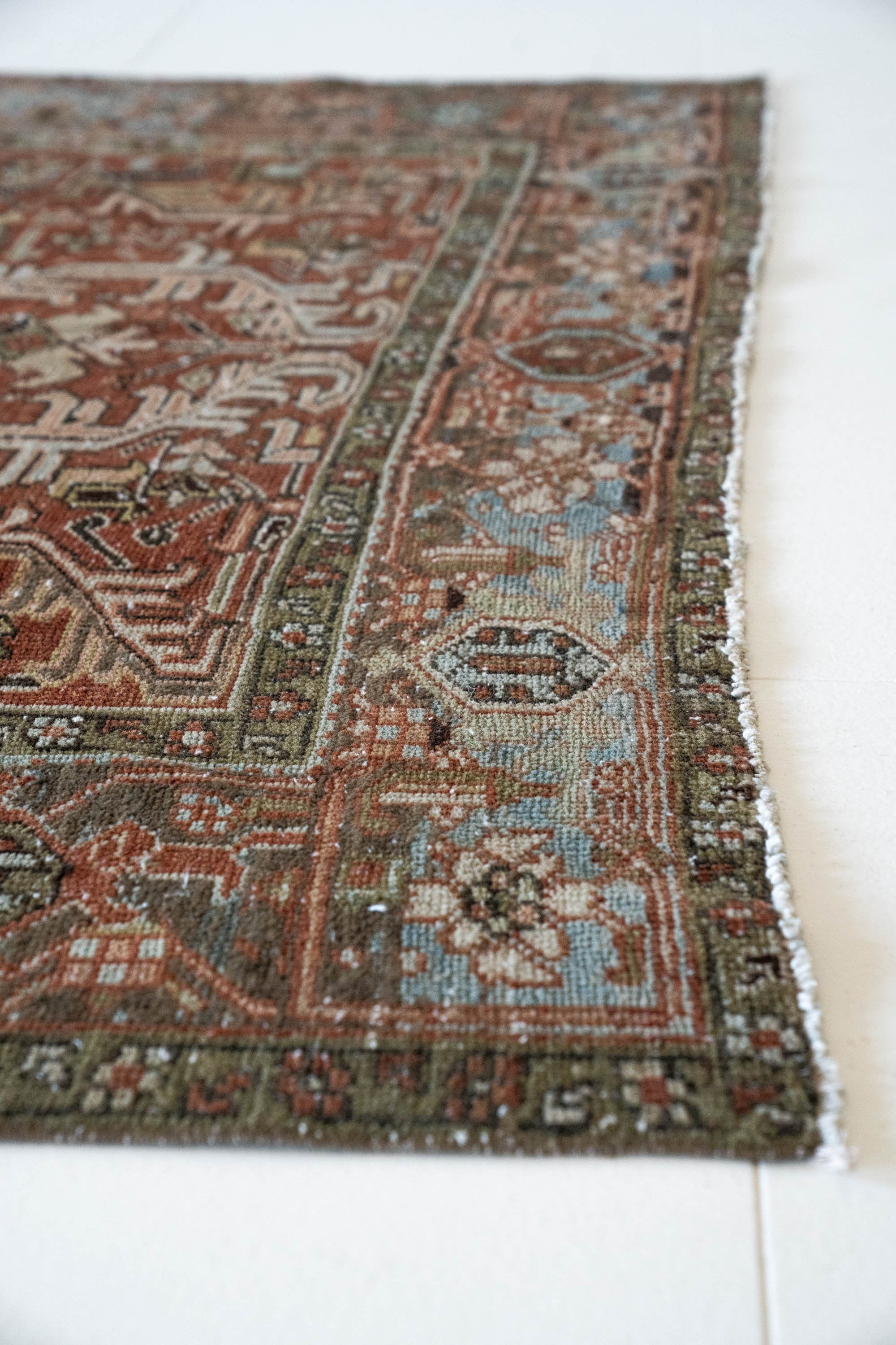 District Loom 1940s Vintage Persian Heriz Area Rug 6'4" x 9'3"