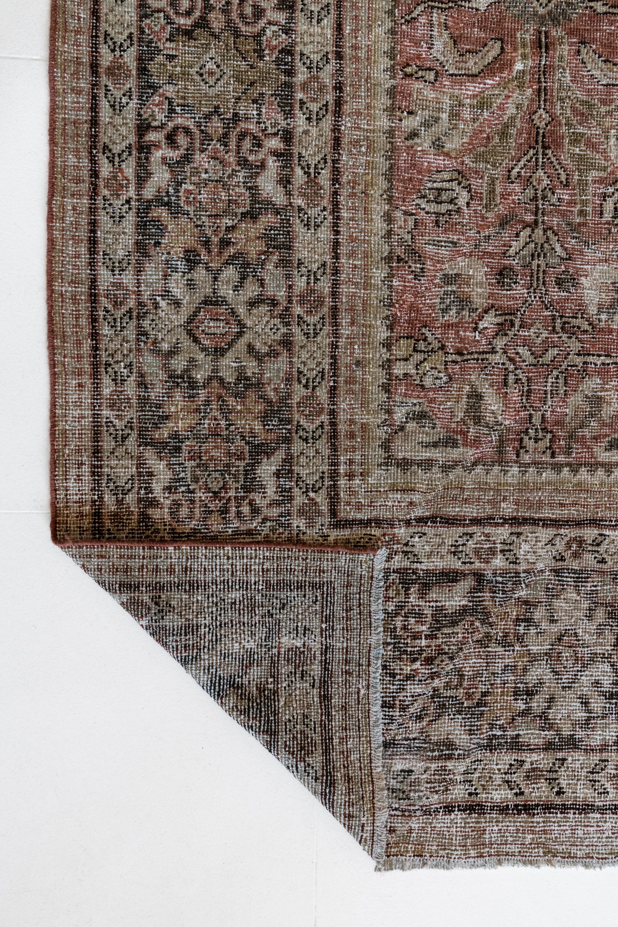District Loom 1930s Vintage Persian Mahal Area Rug 9'7" x 12'7"