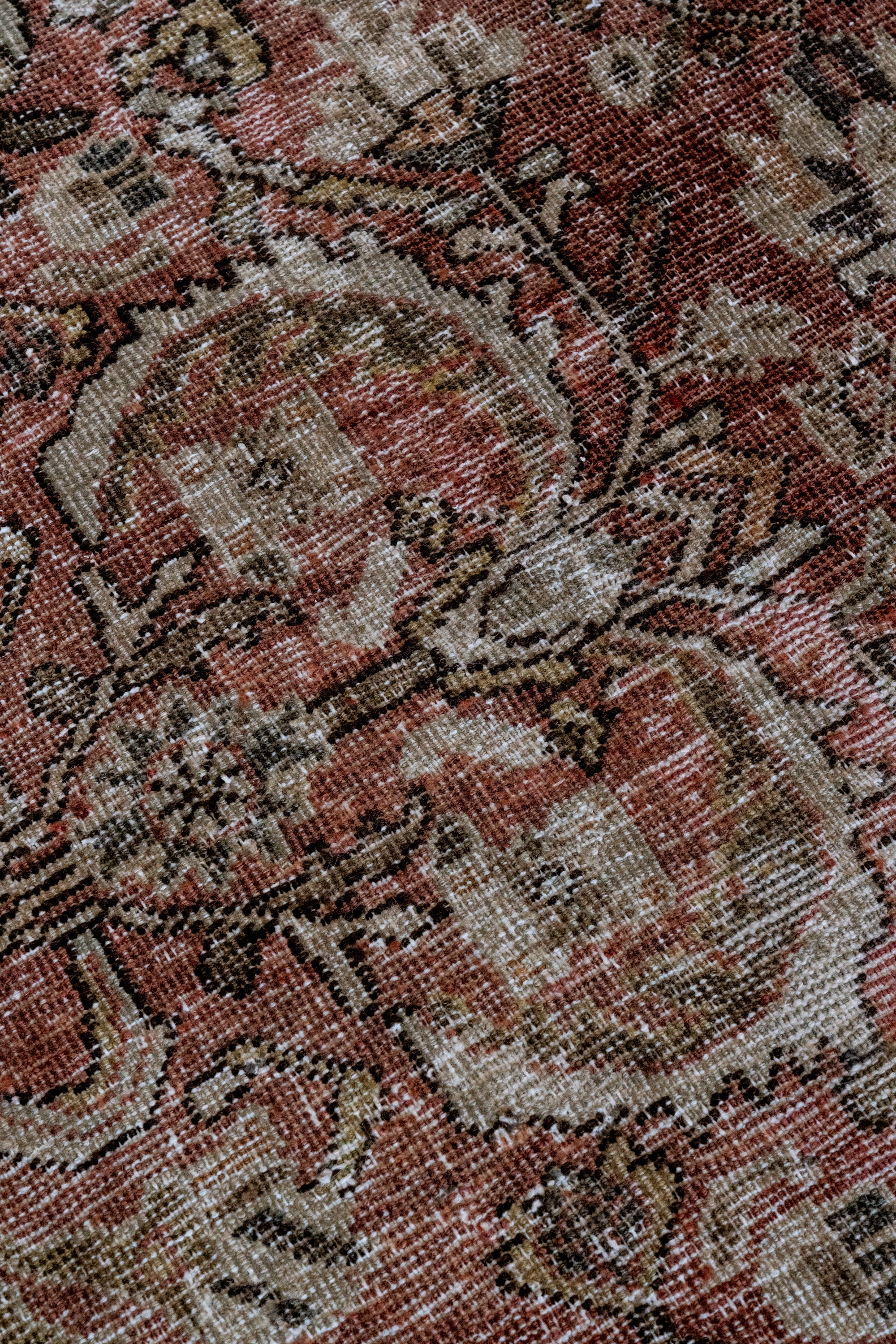 District Loom 1930s Vintage Persian Mahal Area Rug 9'7" x 12'7"