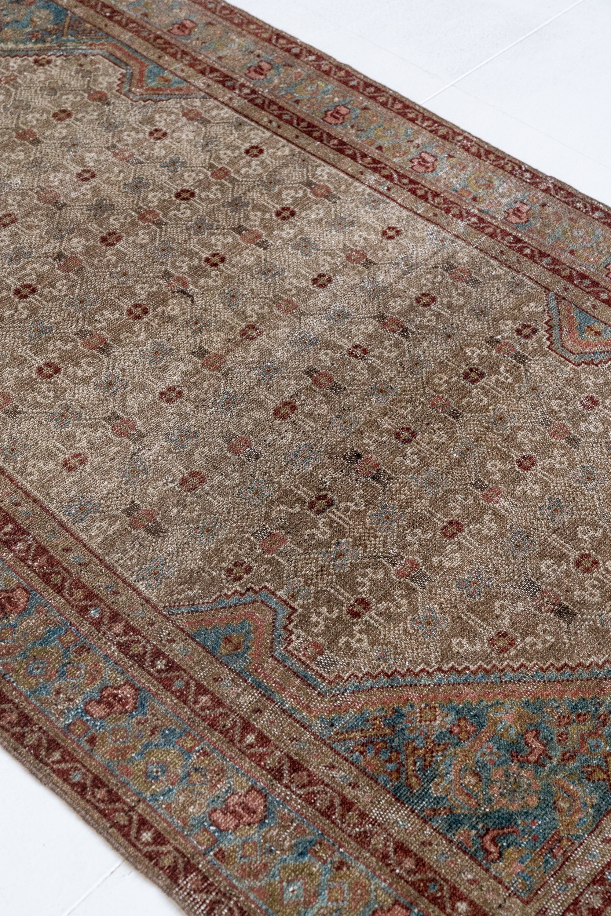 District Loom 1940s Vintage Persian Scatter Rug 4' x 6'9"