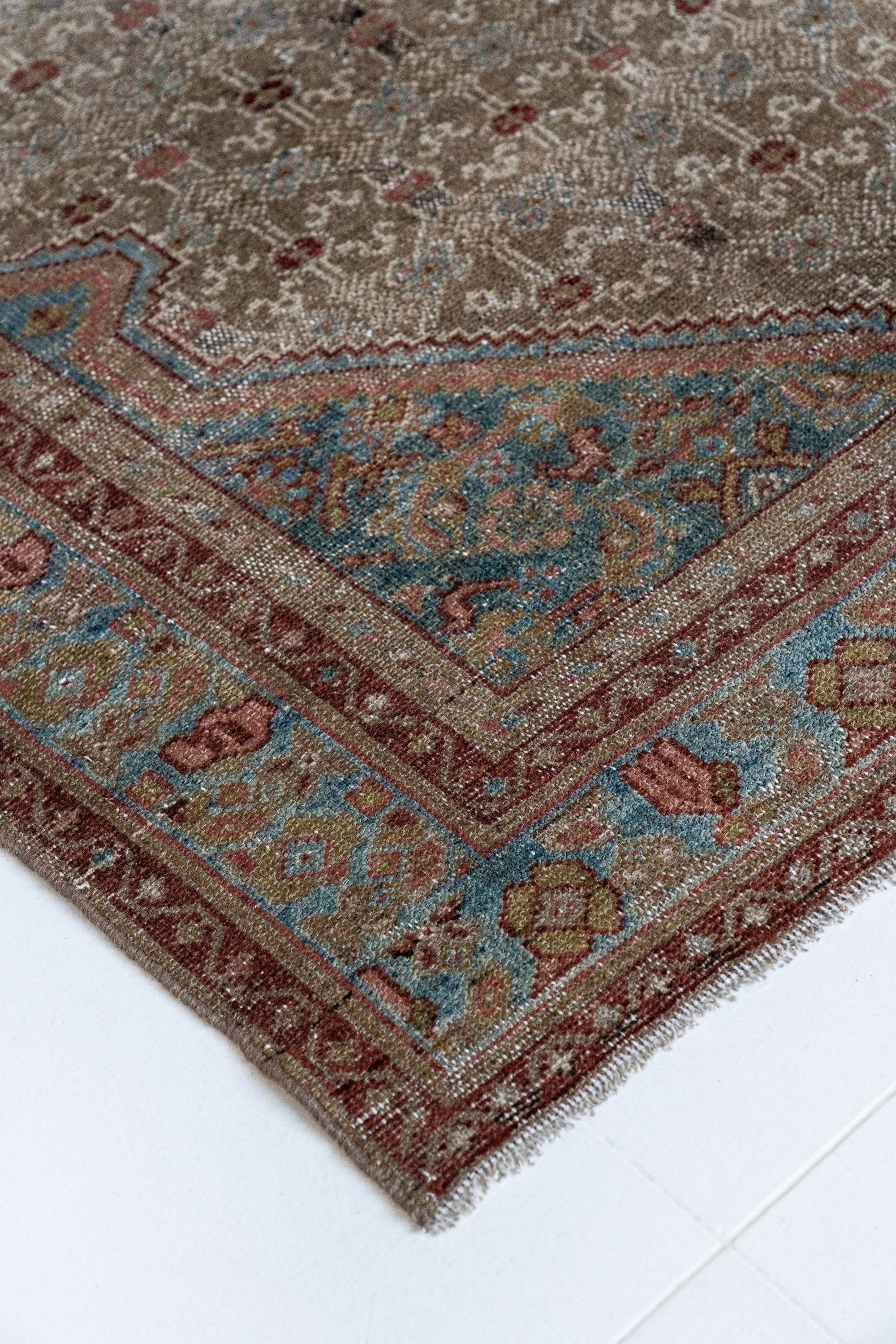 District Loom 1940s Vintage Persian Scatter Rug 4' x 6'9"
