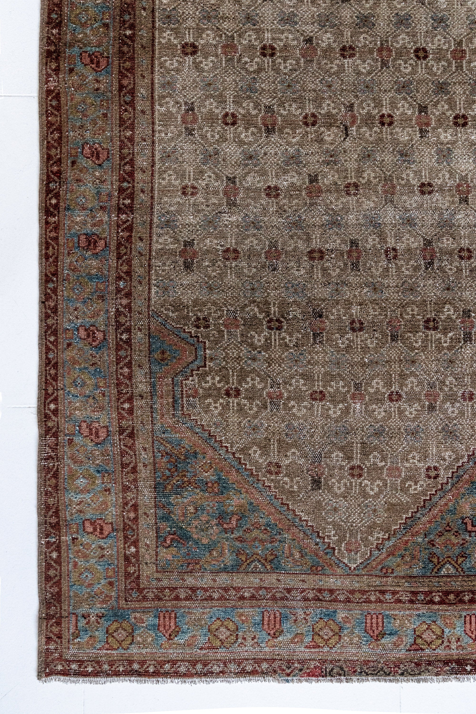 District Loom 1940s Vintage Persian Scatter Rug 4' x 6'9"