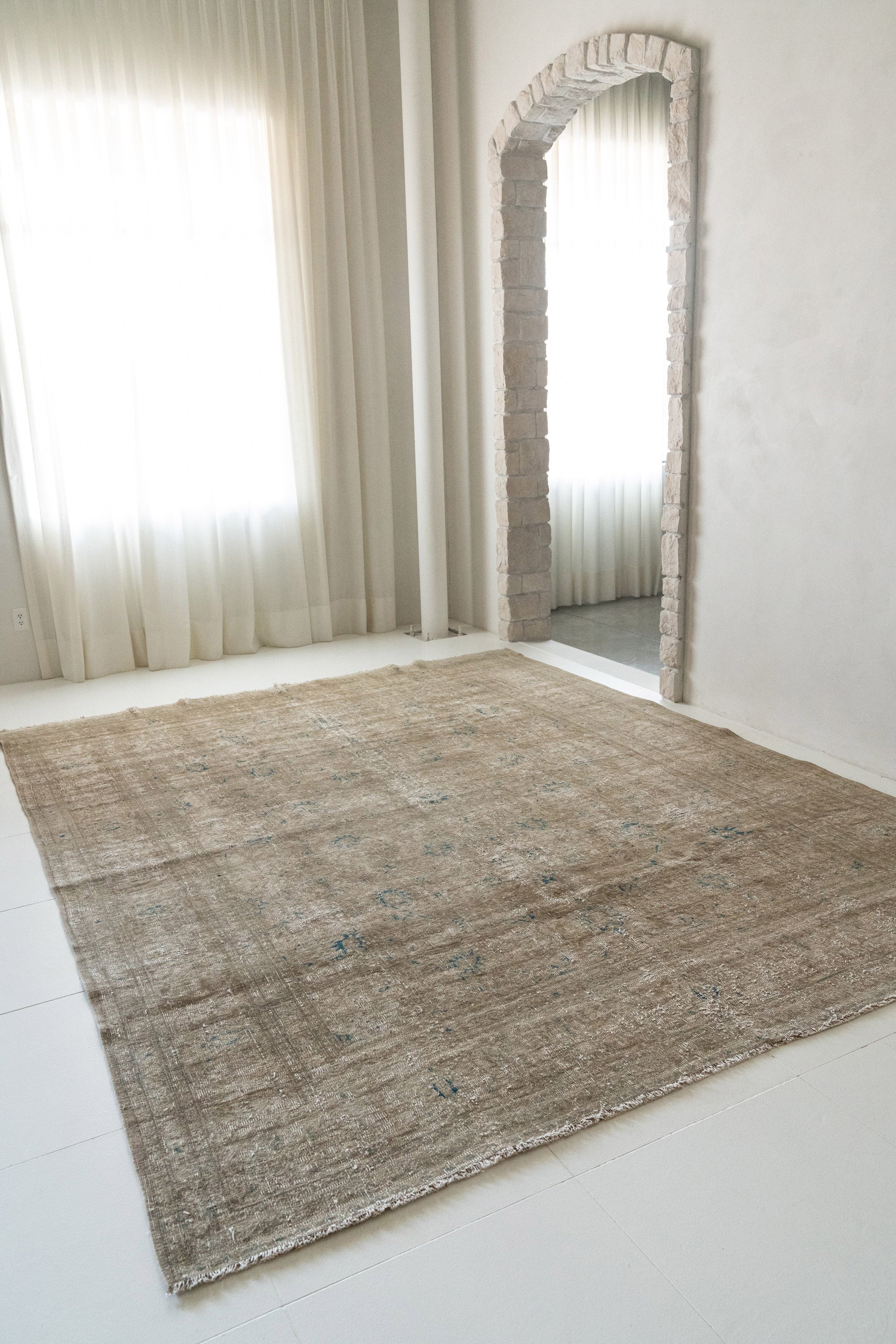 District Loom 1920s Antique Persian Mahal Area Rug 9'2" x 12'