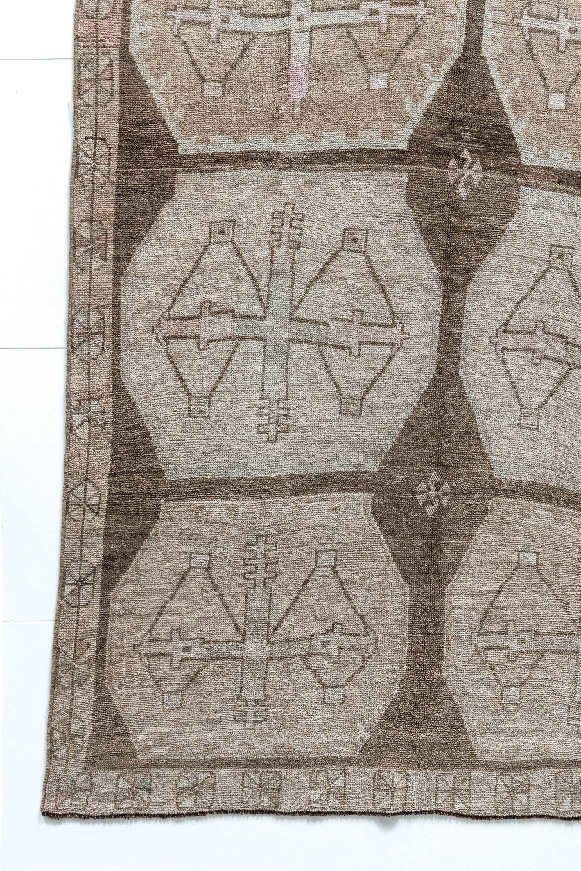 District Loom 1960s Vintage Turkish Kars Wide Runner Rug 5'8" x 13'10"
