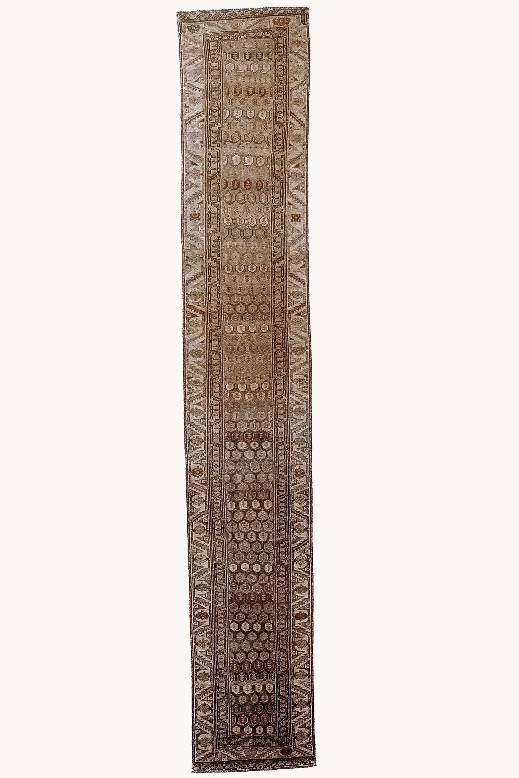 District Loom 1920s Antique Persian Malayer Runner Rug 2'7" x 15'5"