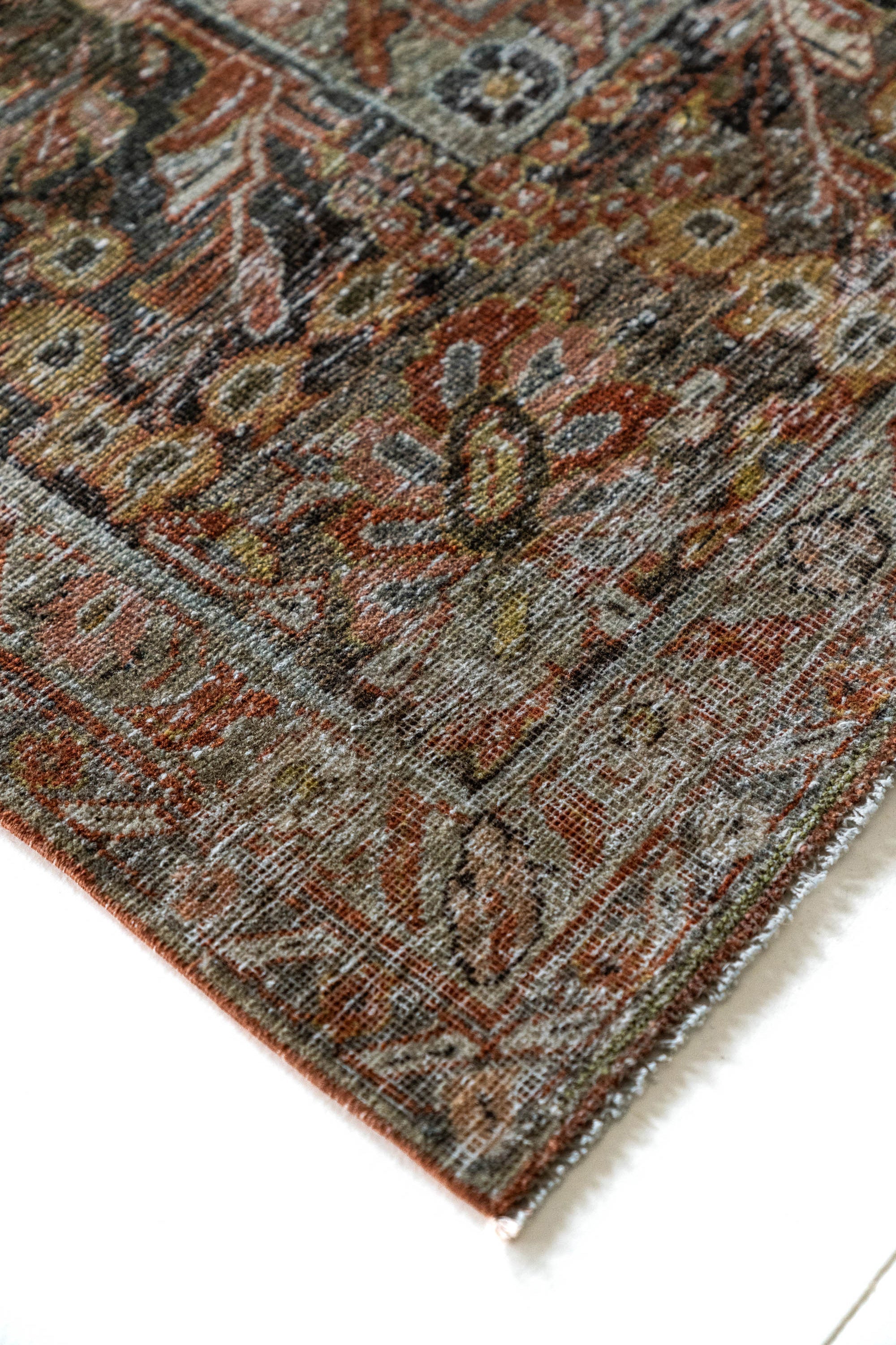 District Loom 1920s Antique Persian Mahal Area Rug 8'8" x 11'5"
