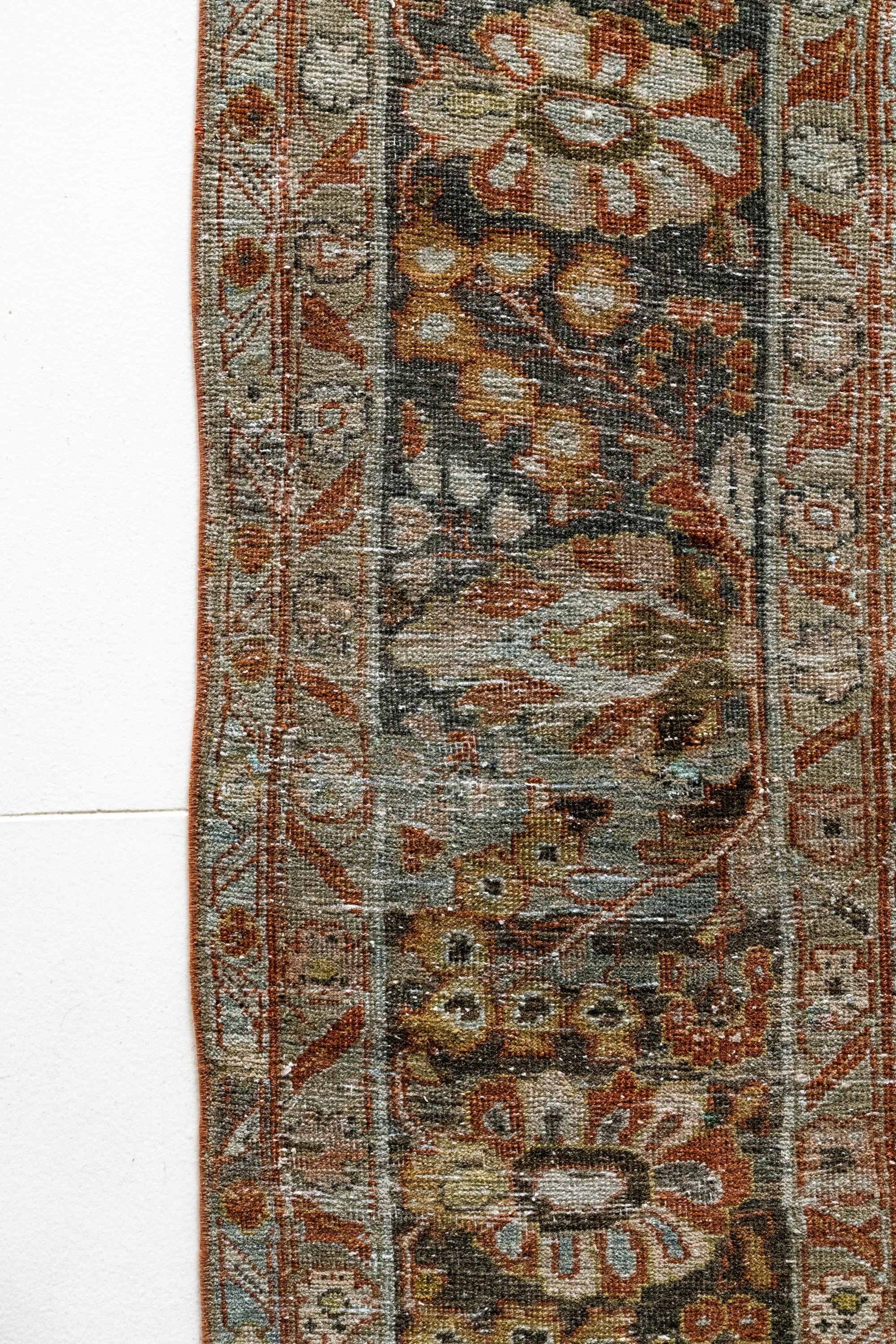 District Loom 1920s Antique Persian Mahal Area Rug 8'8" x 11'5"