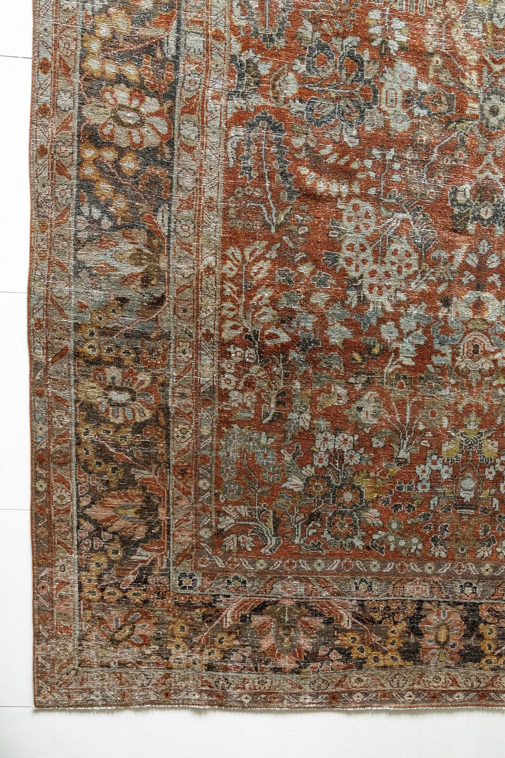 District Loom 1920s Antique Persian Mahal Area Rug 8'8" x 11'5"