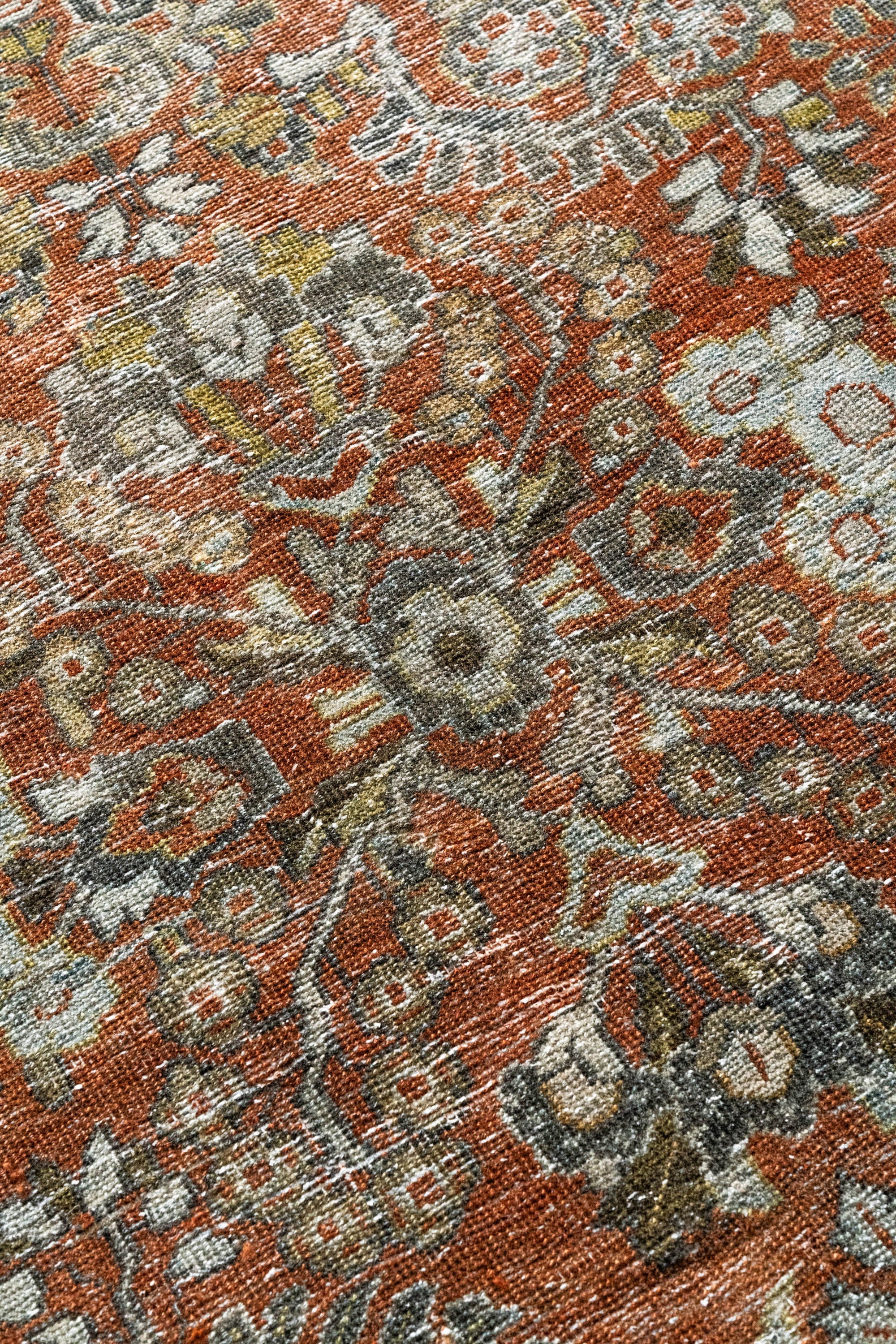 District Loom 1920s Antique Persian Mahal Area Rug 8'8" x 11'5"