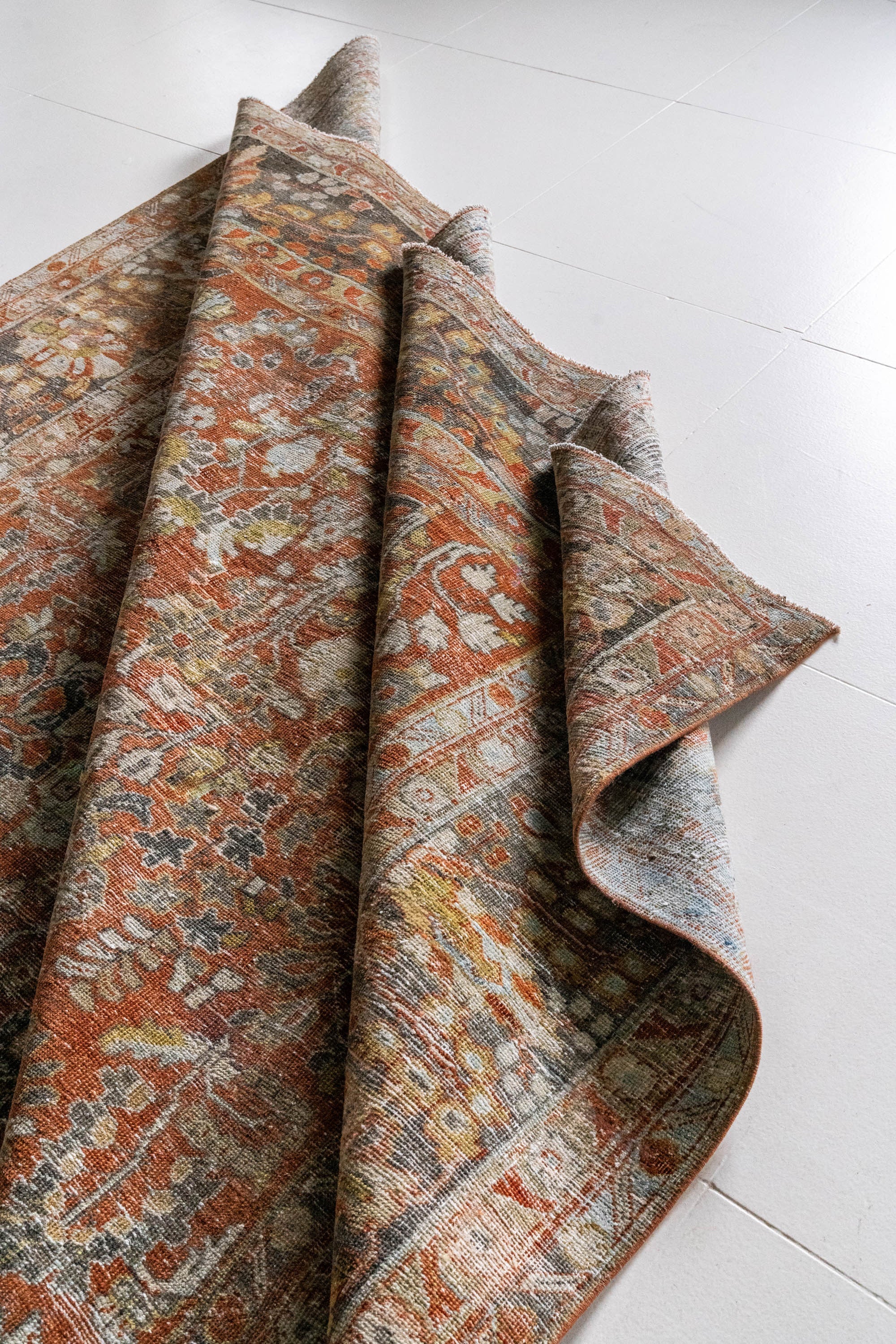 District Loom 1920s Antique Persian Mahal Area Rug 8'8" x 11'5"