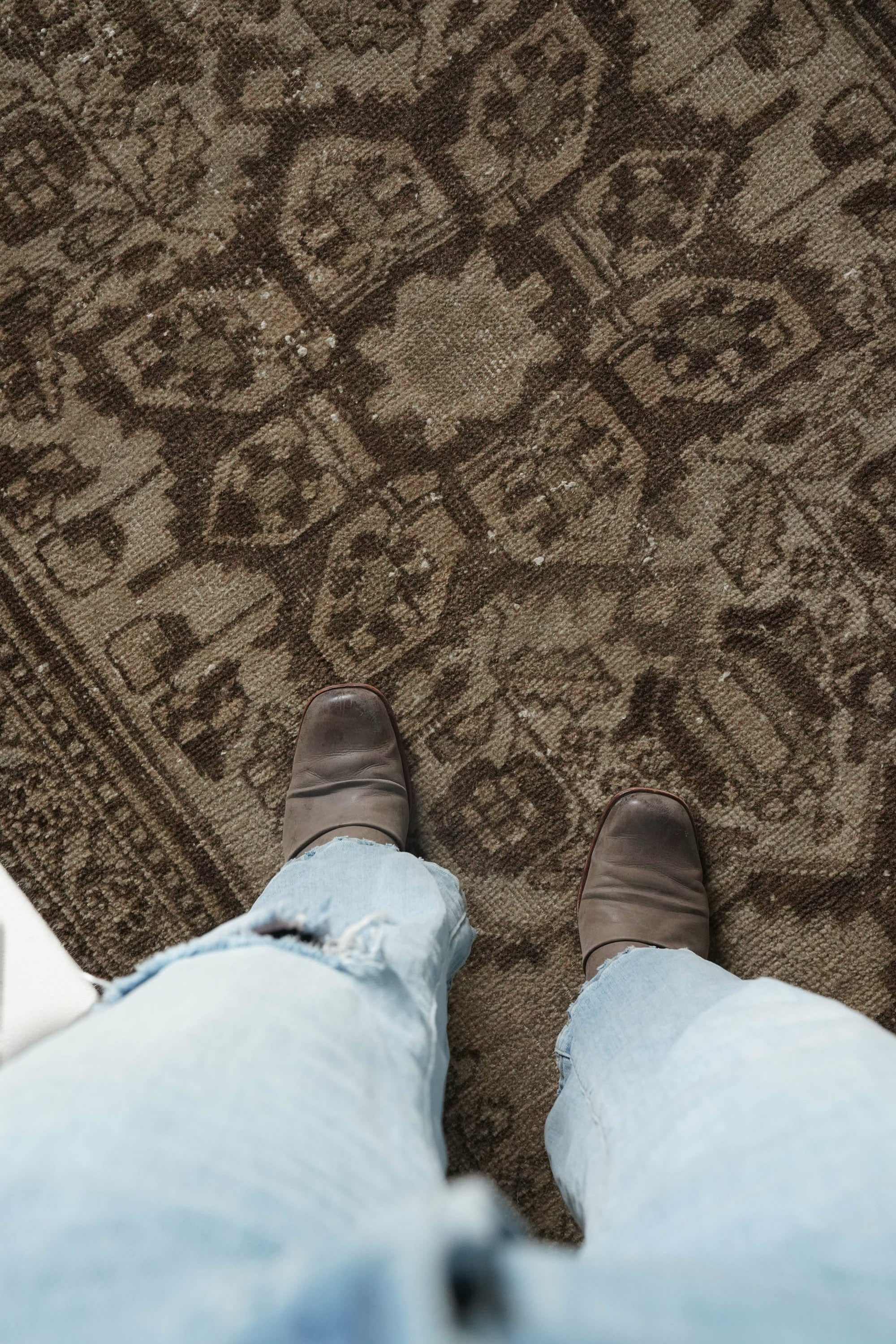 District Loom 1950s Vintage Turkish Runner Rug 3'5" x 9'11"