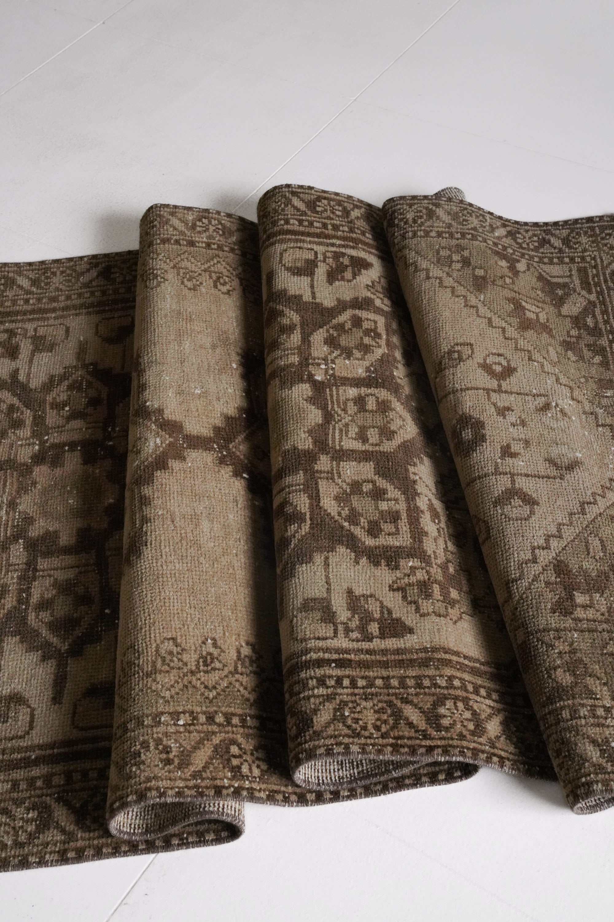 District Loom 1950s Vintage Turkish Runner Rug 3'5" x 9'11"