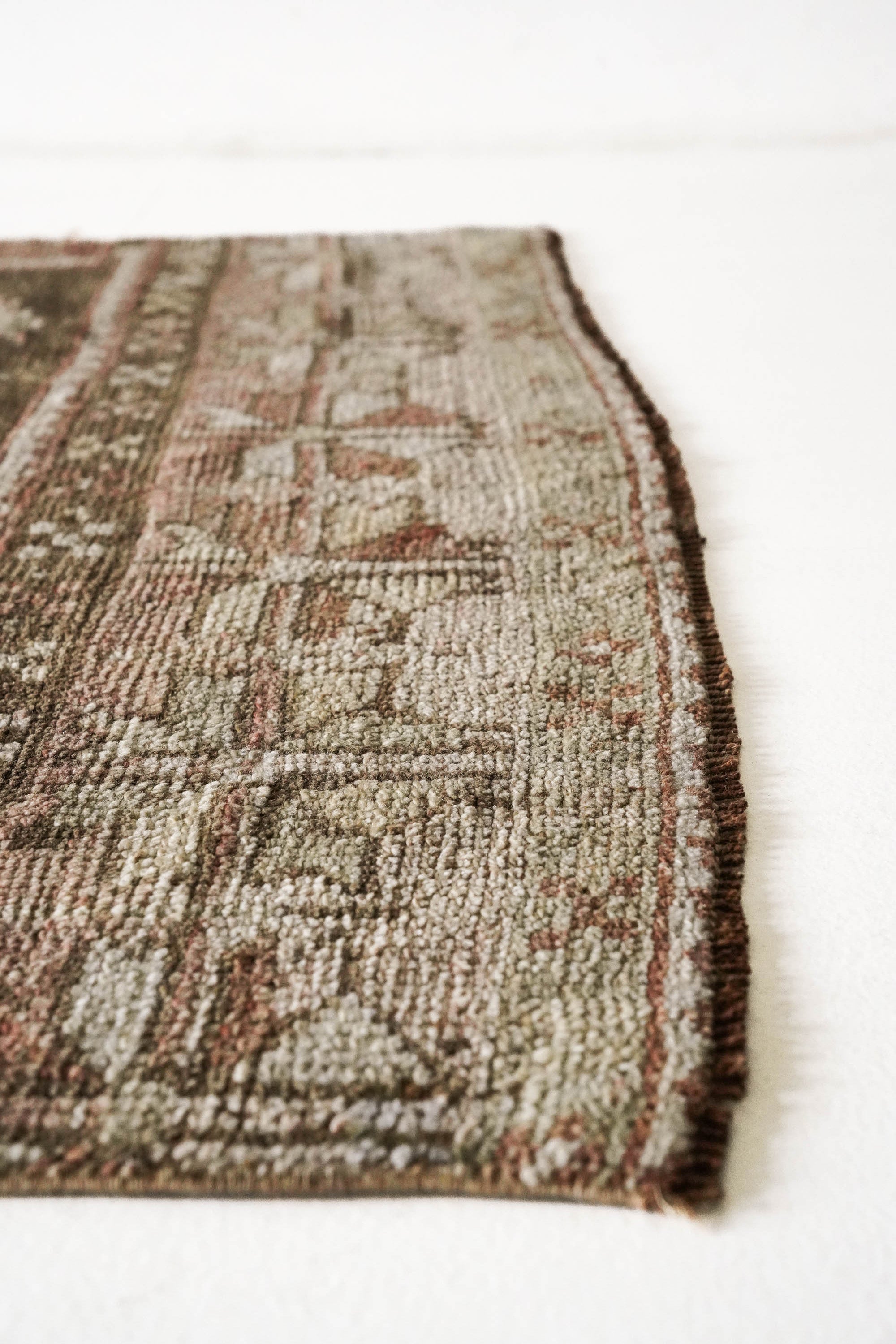 District Loom 1960s Vintage Turkish Kars Runner Rug 3'9" x 16'9"