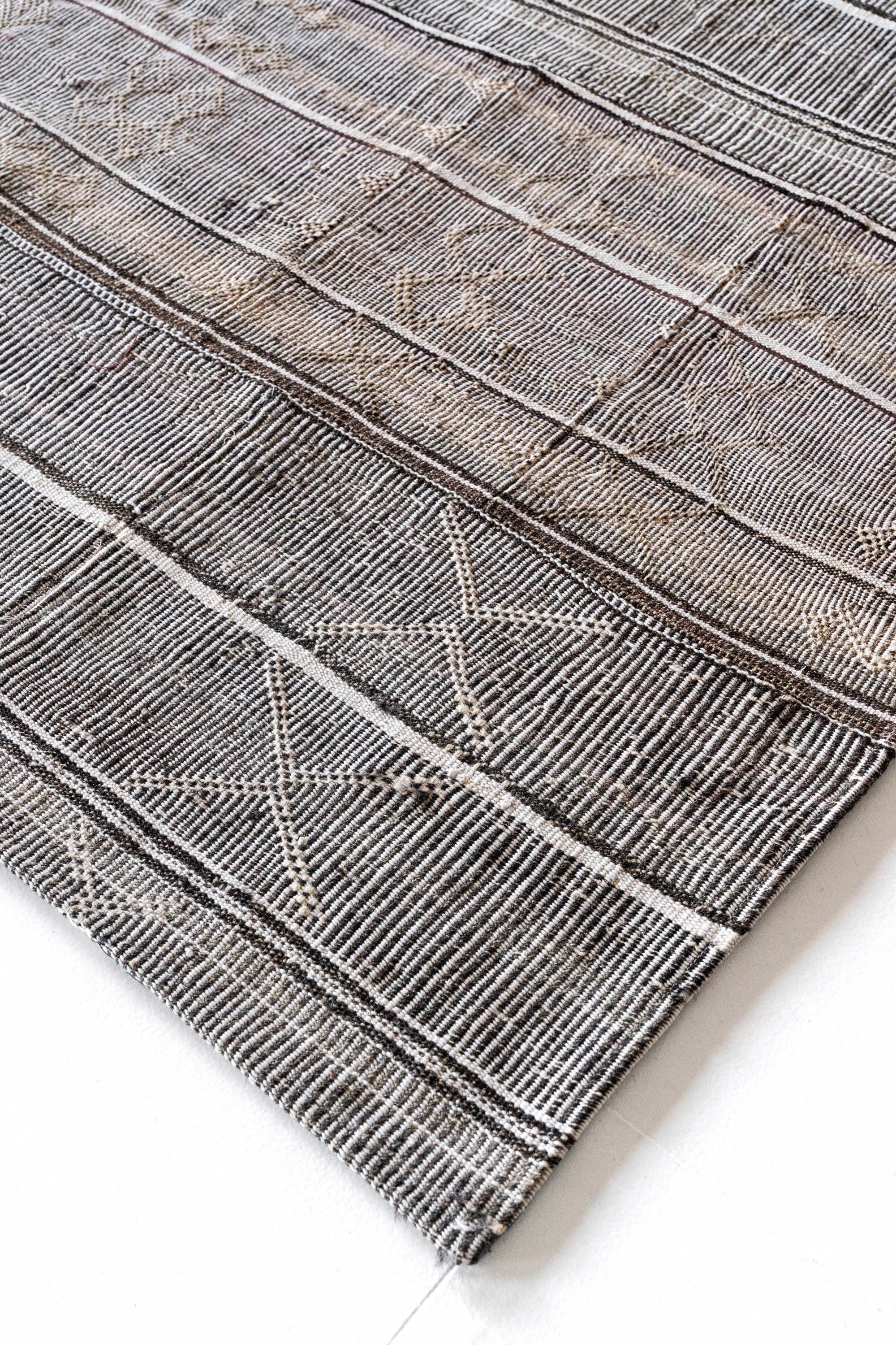 District Loom 1960s Vintage Turkish Kilim Area Rug 9'2" x 11'10"