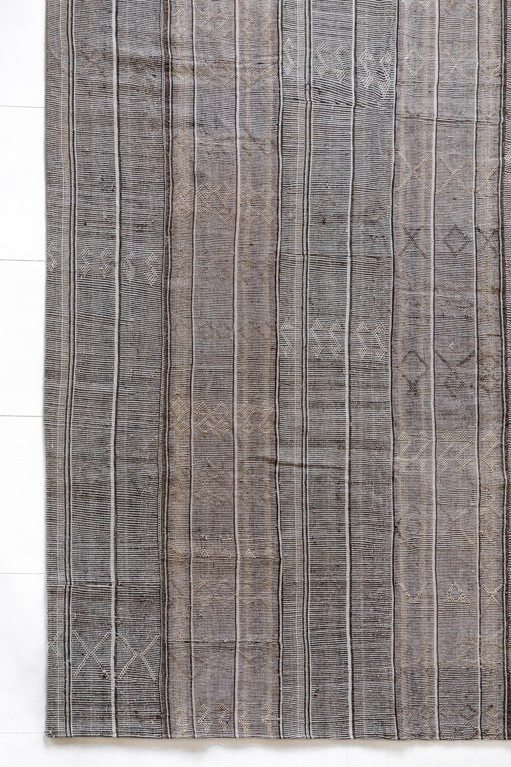 District Loom 1960s Vintage Turkish Kilim Area Rug 9'2" x 11'10"