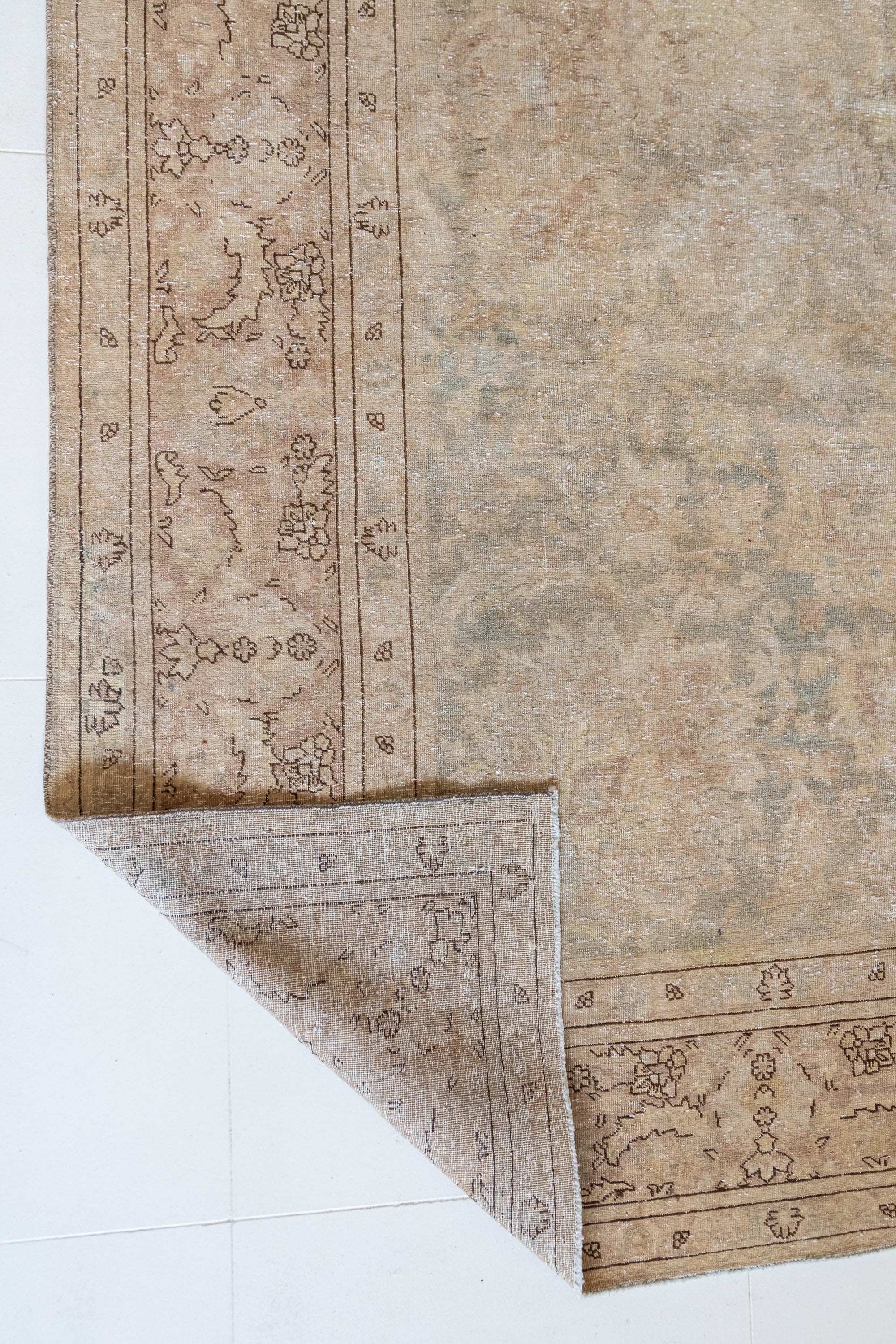 District Loom 1920s Antique Persian Tabriz Area Rug 9'5" x 12'9"