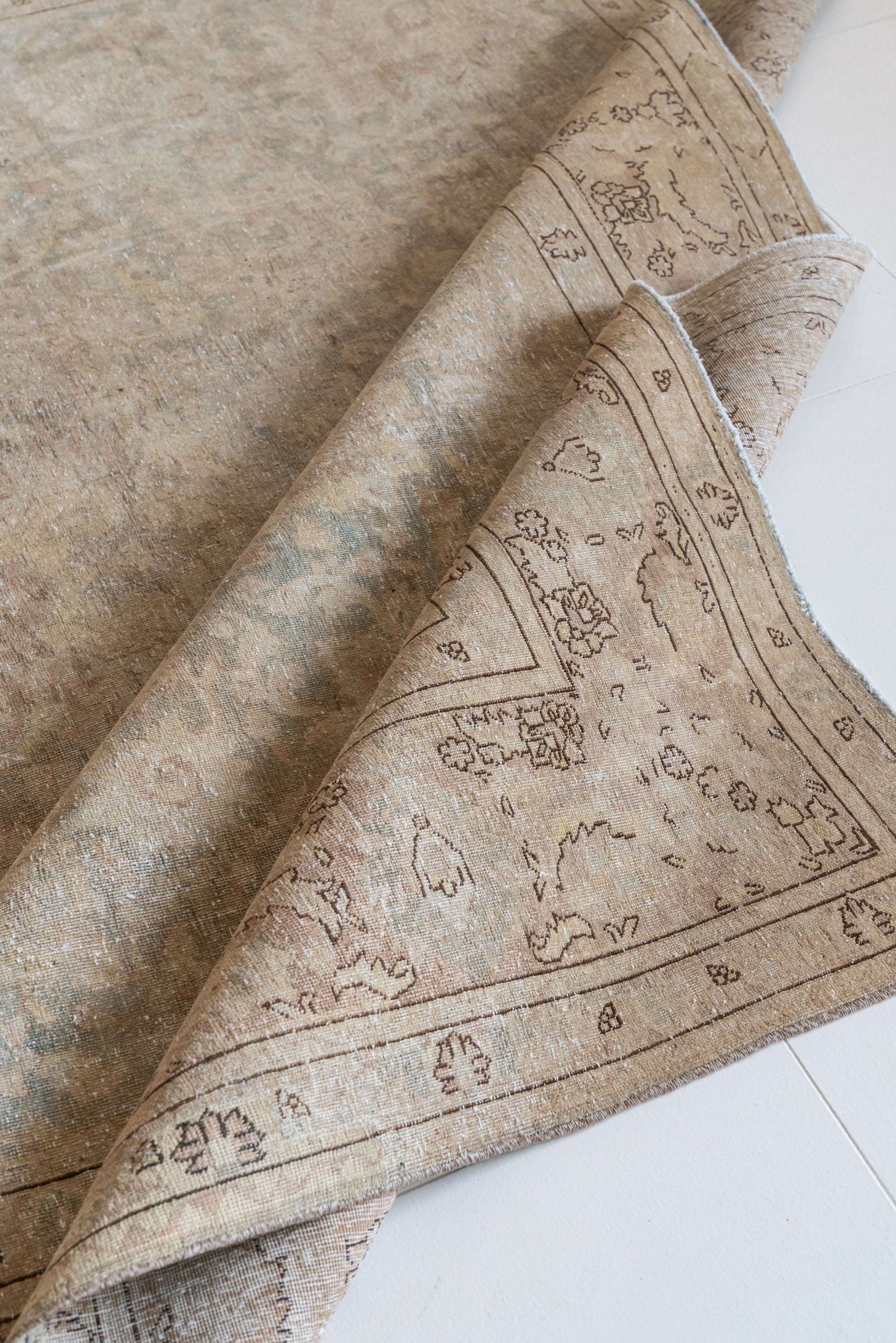 District Loom 1920s Antique Persian Tabriz Area Rug 9'5" x 12'9"