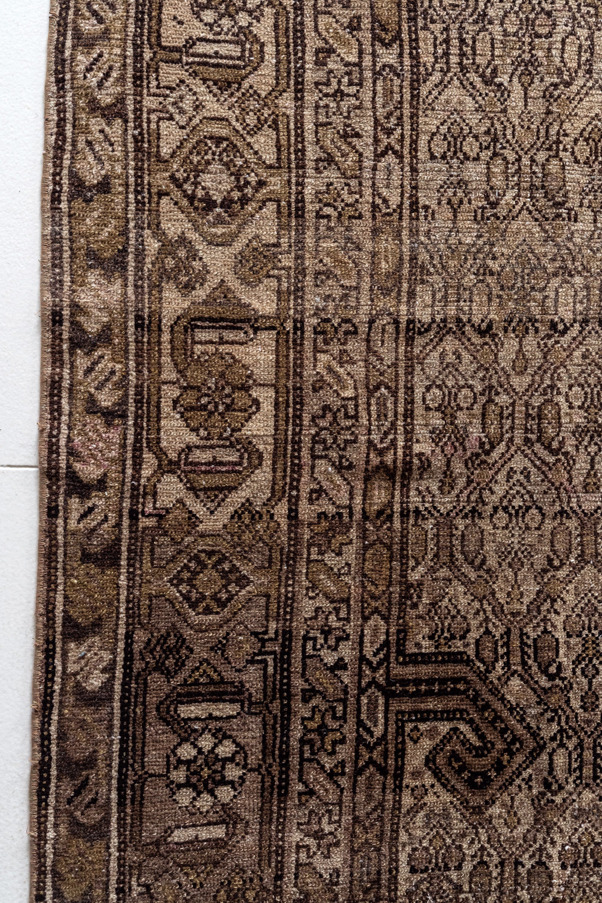 District Loom 1940s Vintage Persian Malayer Wide Runner Rug 5'4" x 11'8"