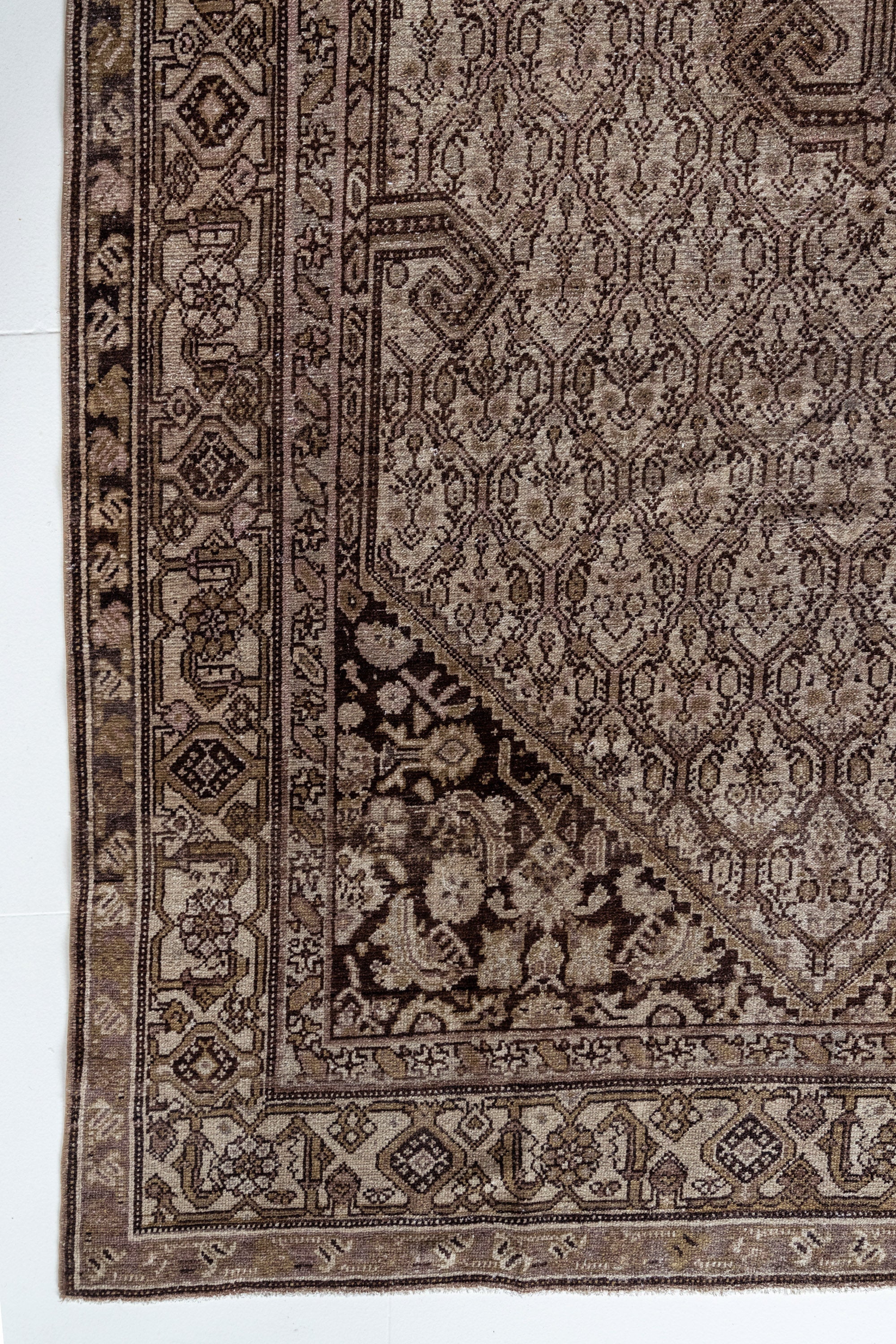 District Loom 1940s Vintage Persian Malayer Wide Runner Rug 5'4" x 11'8"