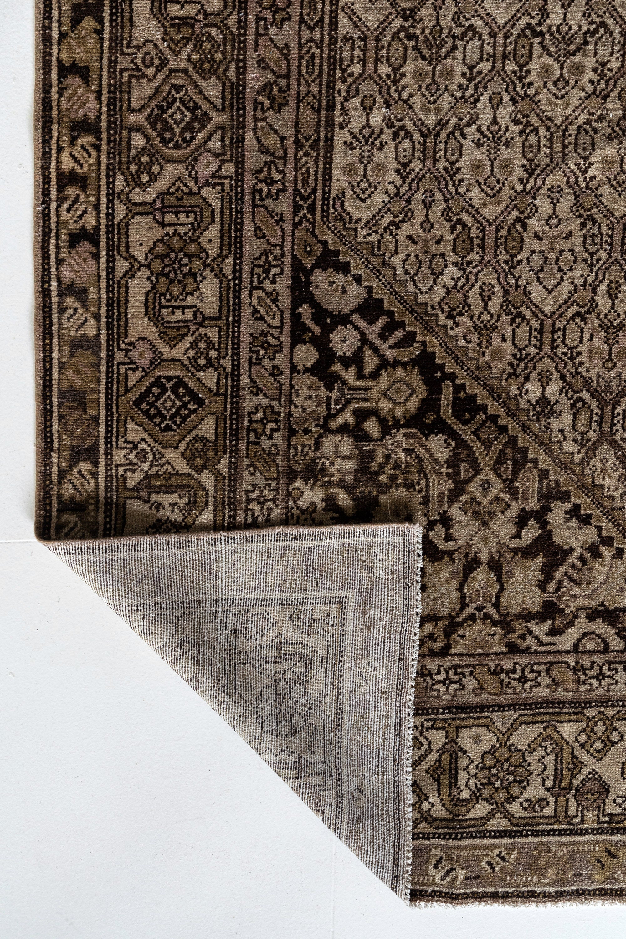 District Loom 1940s Vintage Persian Malayer Wide Runner Rug 5'4" x 11'8"