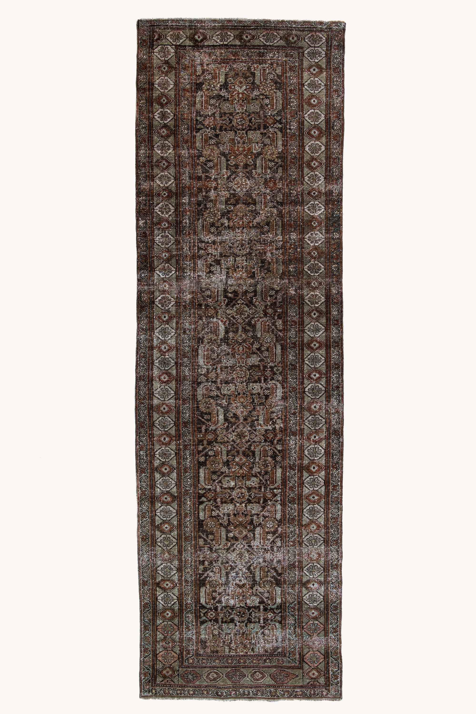 District Loom 1930s Vintage Persian Malayer Runner Rug 2'11" x 9'8"