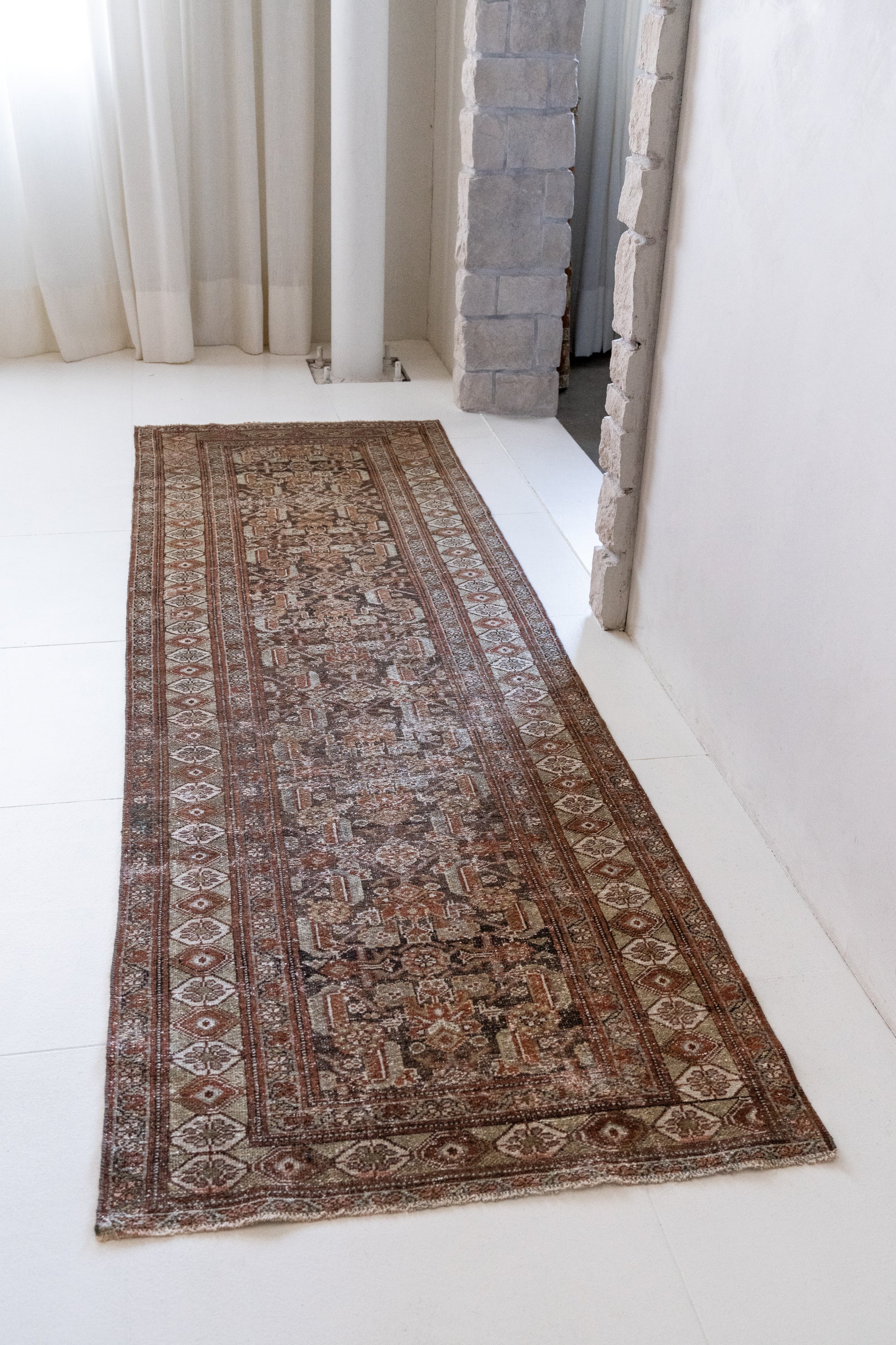 District Loom 1930s Vintage Persian Malayer Runner Rug 2'11" x 9'8"
