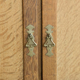 Pair of Vintage Henning Kjærnulf-Attributed Quartersawn White Oak Cabinets/Nightstands with Original Brass Pulls