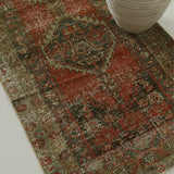 District Loom 1920s Antique Persian Heriz Karaja Runner Rug 2'7" x 10'3"