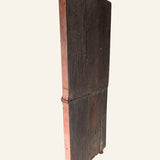 Antique 1790s Late 18th Century Early American Primitive Corner Cupboard with Original Red Milk Paint