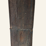 Antique 1790s Late 18th Century Early American Primitive Corner Cupboard with Original Red Milk Paint