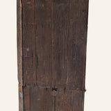 Antique 1790s Late 18th Century Early American Primitive Corner Cupboard with Original Red Milk Paint