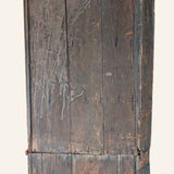 Antique 1790s Late 18th Century Early American Primitive Corner Cupboard with Original Red Milk Paint