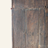 Antique 1790s Late 18th Century Early American Primitive Corner Cupboard with Original Red Milk Paint