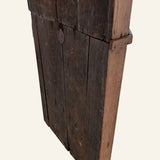 Antique 1790s Late 18th Century Early American Primitive Corner Cupboard with Original Red Milk Paint