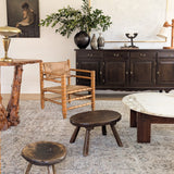 Vintage Burl Wood Console or Tall Side Table with Burl Root Base