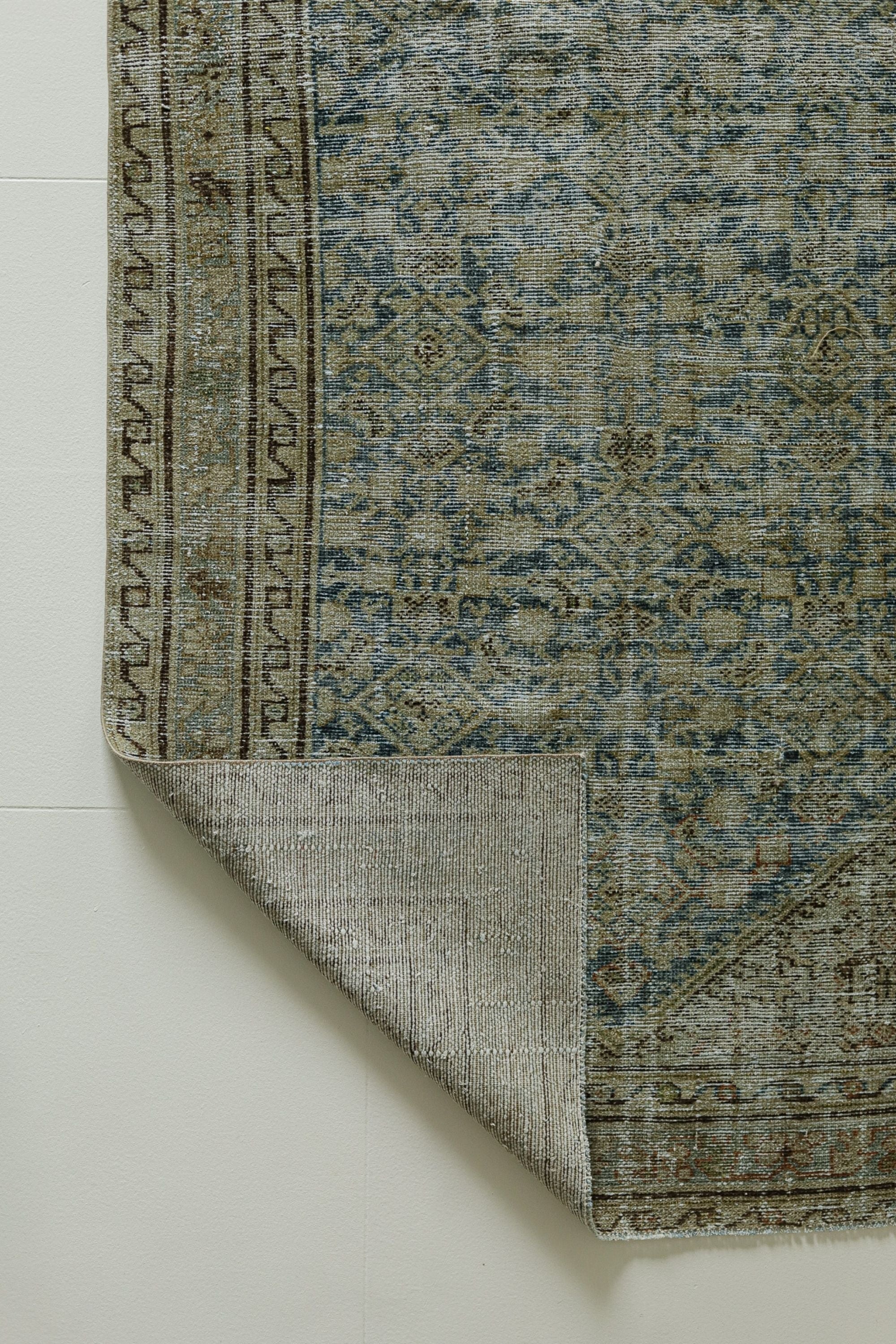 District Loom 1920s Antique Persian Malayer Runner Rug 3'5" x 11'