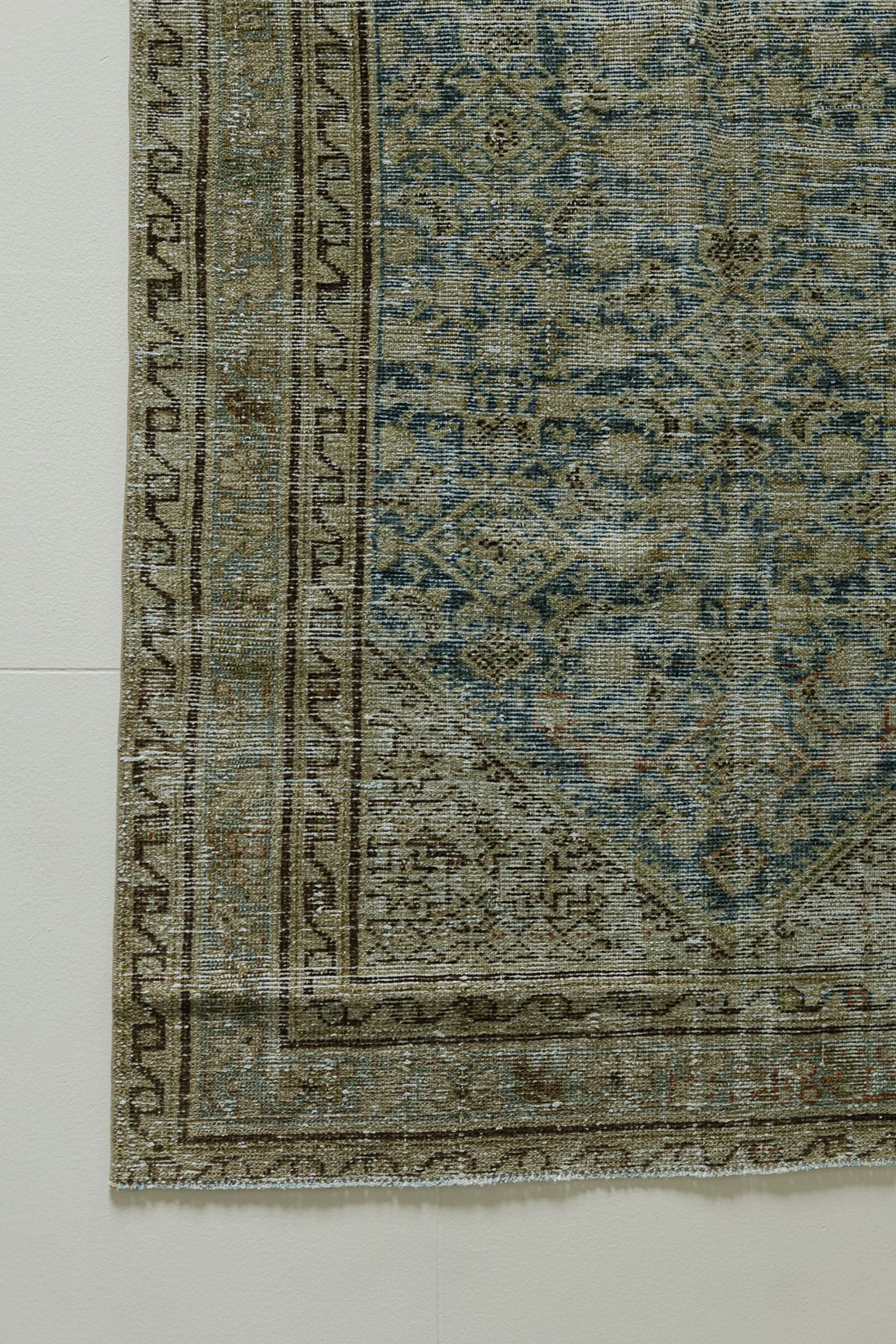 District Loom 1920s Antique Persian Malayer Runner Rug 3'5" x 11'