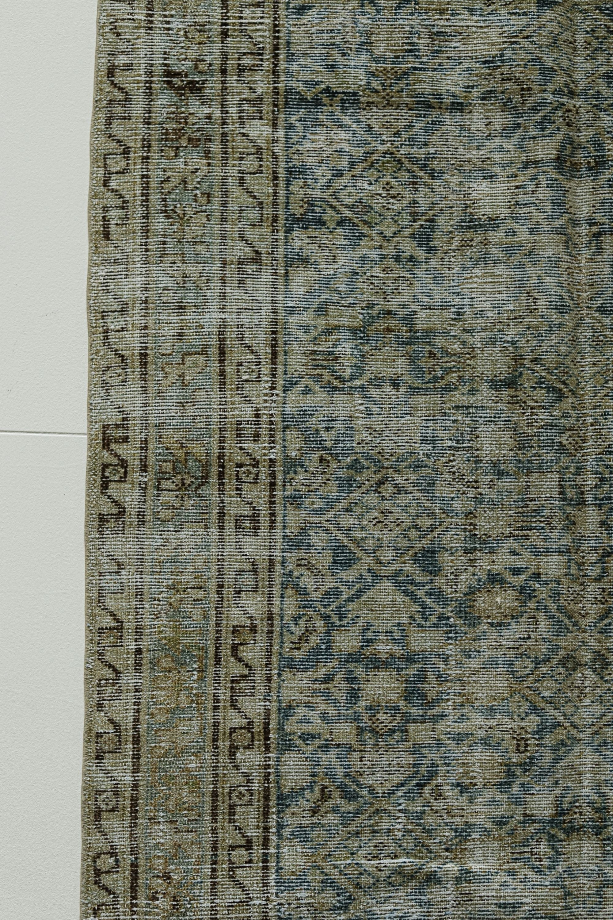 District Loom 1920s Antique Persian Malayer Runner Rug 3'5" x 11'