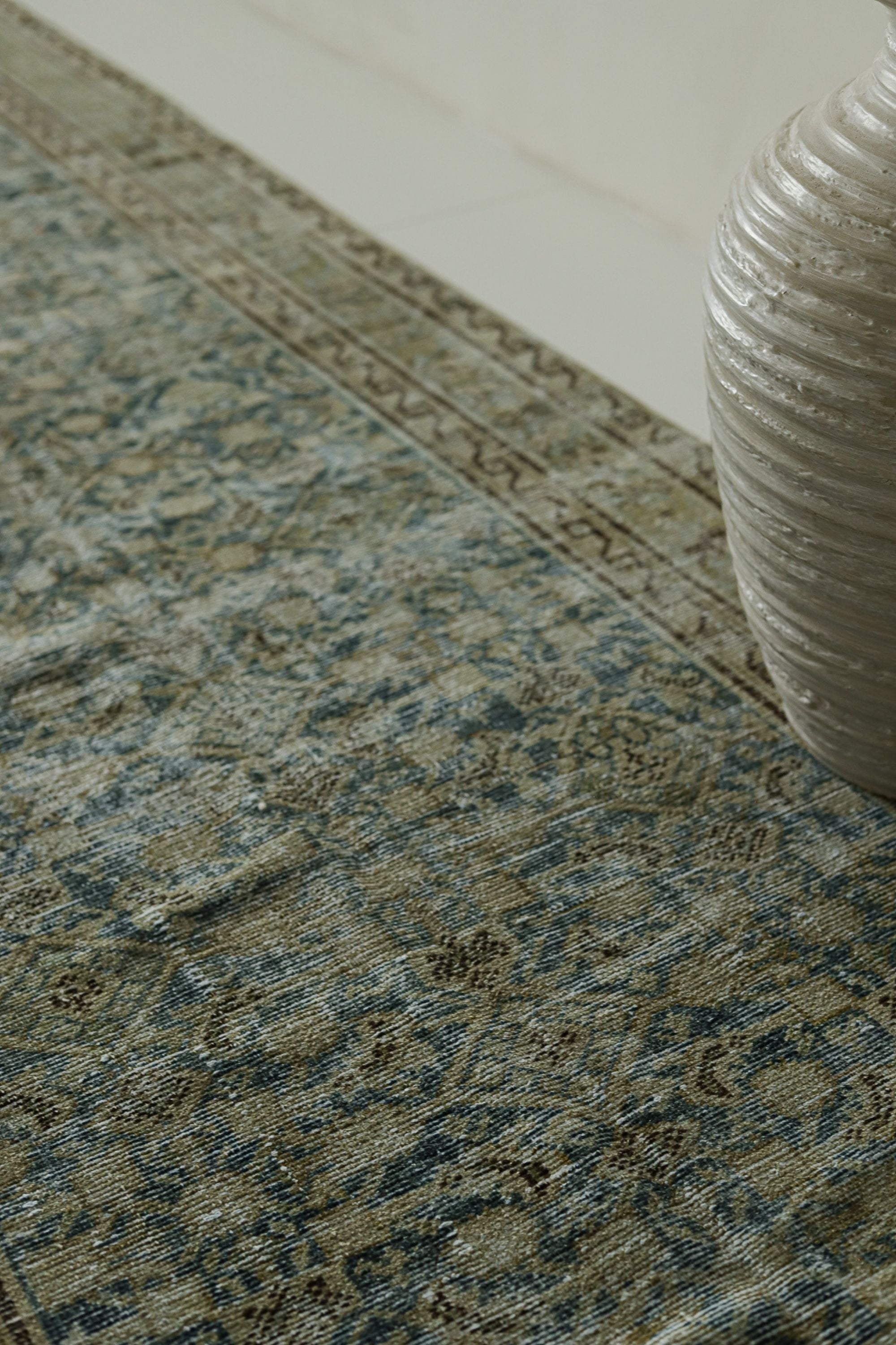 District Loom 1920s Antique Persian Malayer Runner Rug 3'5" x 11'