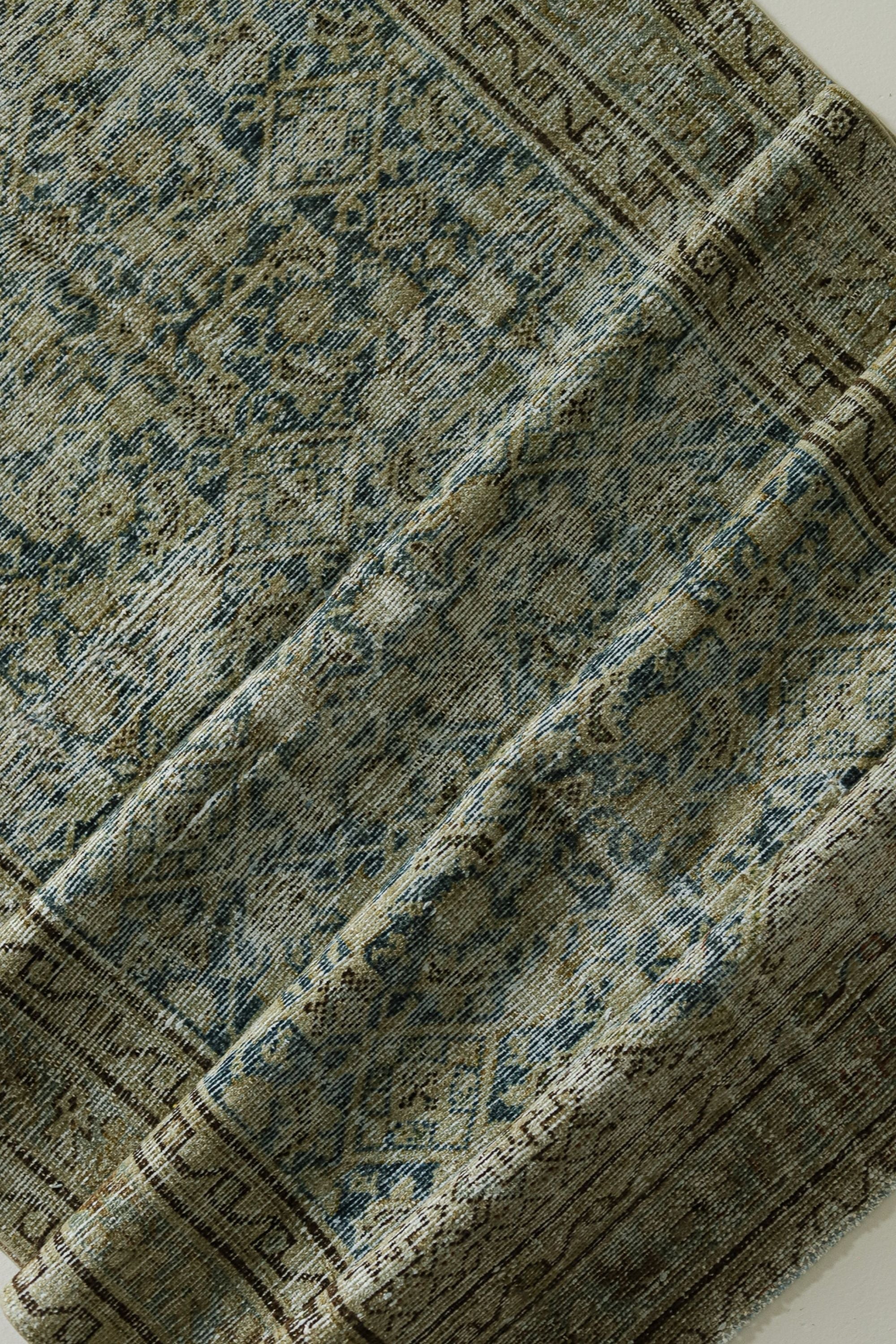 District Loom 1920s Antique Persian Malayer Runner Rug 3'5" x 11'