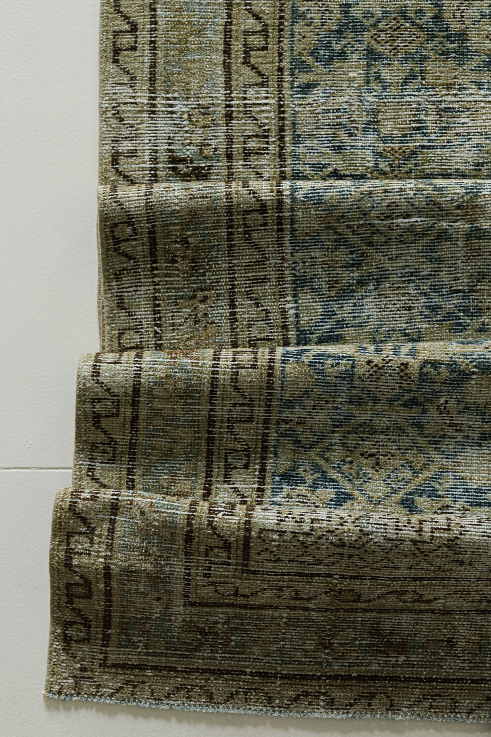 District Loom 1920s Antique Persian Malayer Runner Rug 3'5" x 11'