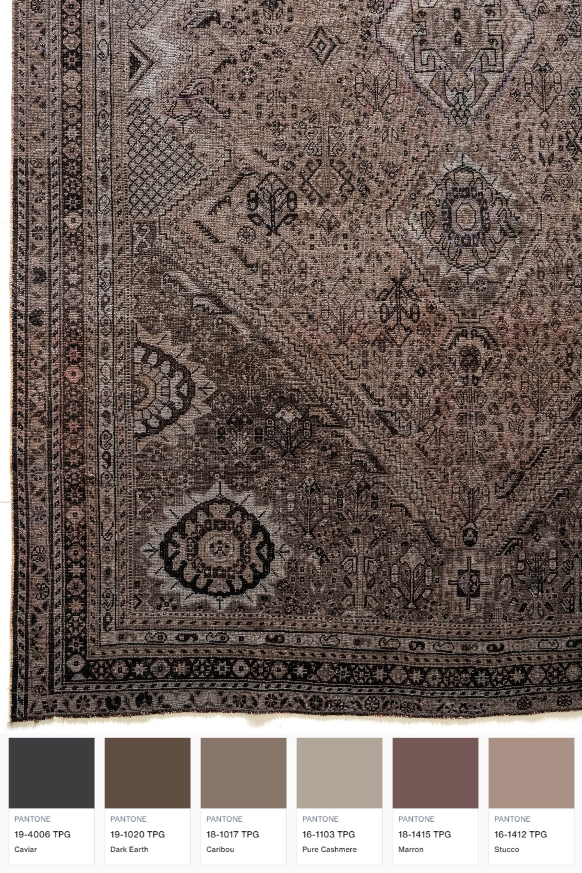 District Loom 1940s Vintage Persian Shiraz Area Rug 6'11" x 10'2"