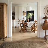 Handsome Antique European Pine Cabinet with Arched Panel Doors, Carved Feet and Skeleton Key