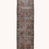 District Loom 1940s Vintage Persian Heriz Karaja Runner Rug 2'9" x 11'1"