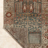 District Loom 1920s Antique Persian Hamadan Runner Rug with Tree of Life Motif 3'7" x 13'1"