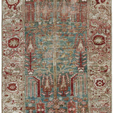 District Loom 1920s Antique Persian Hamadan Runner Rug with Tree of Life Motif 3'7" x 13'1"